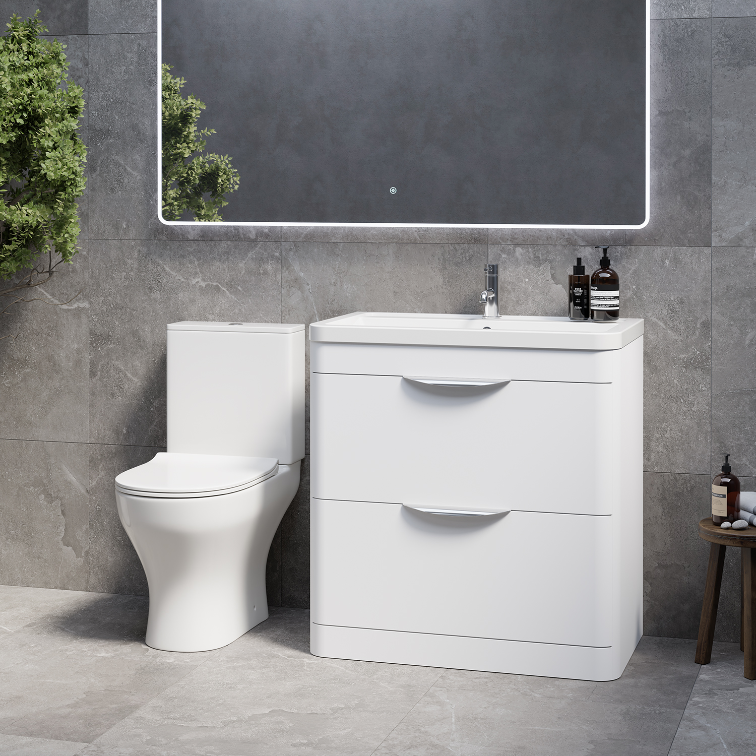 Oslo Vanity and Jubilee Toilet Suite with Anya Basin