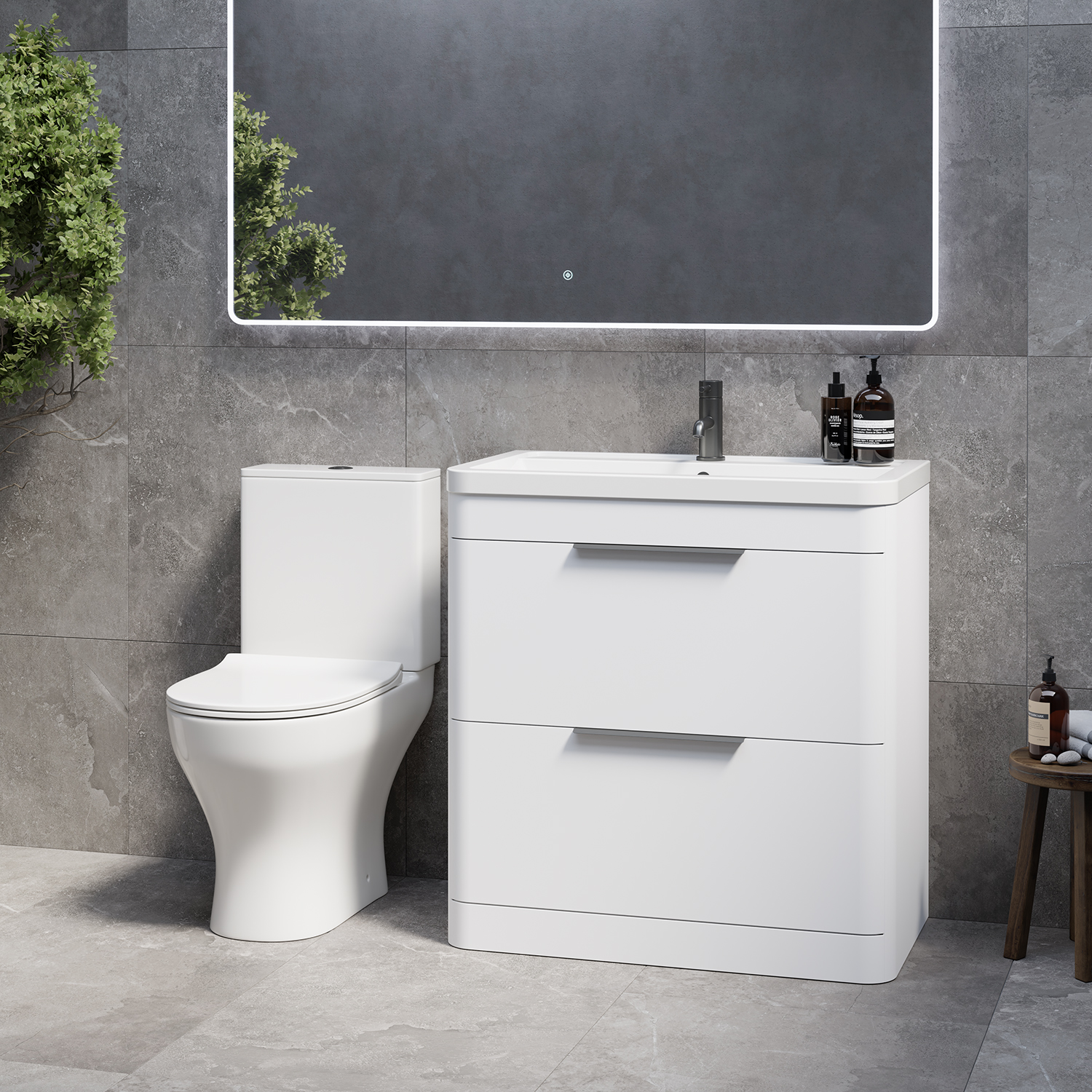 Oslo Vanity and Jubilee Toilet Suite with Anya Basin