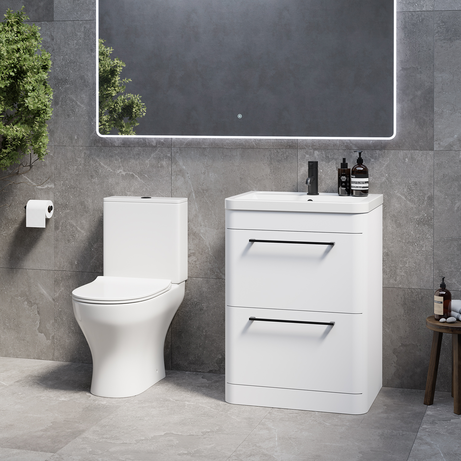 Oslo Vanity and Jubilee Toilet Suite with Leni Basin