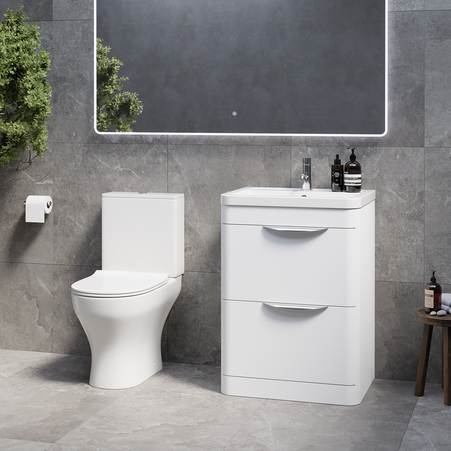 Oslo Vanity and Jubilee Toilet Suite with Anya Basin