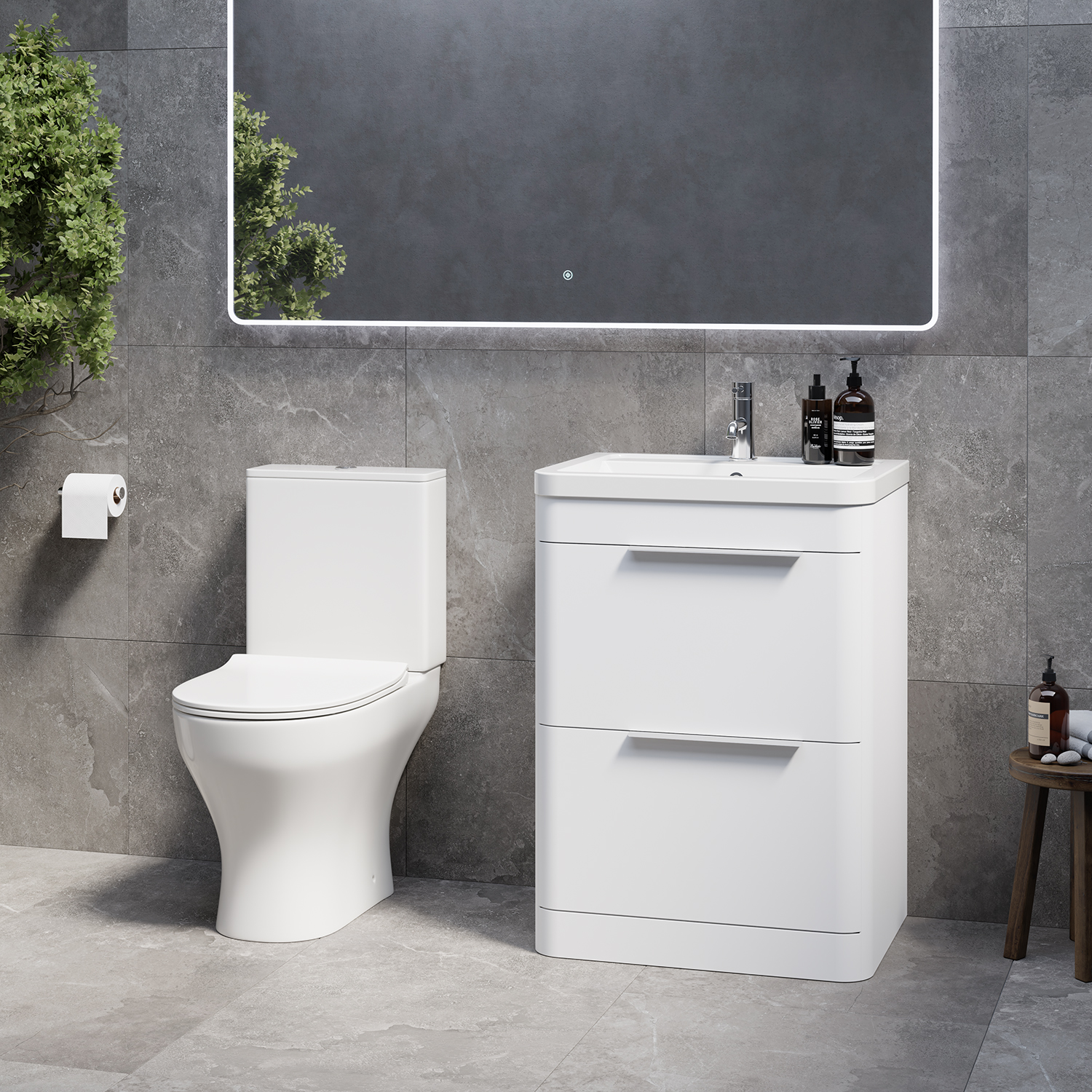 Oslo Vanity and Jubilee Toilet Suite with Anya Basin