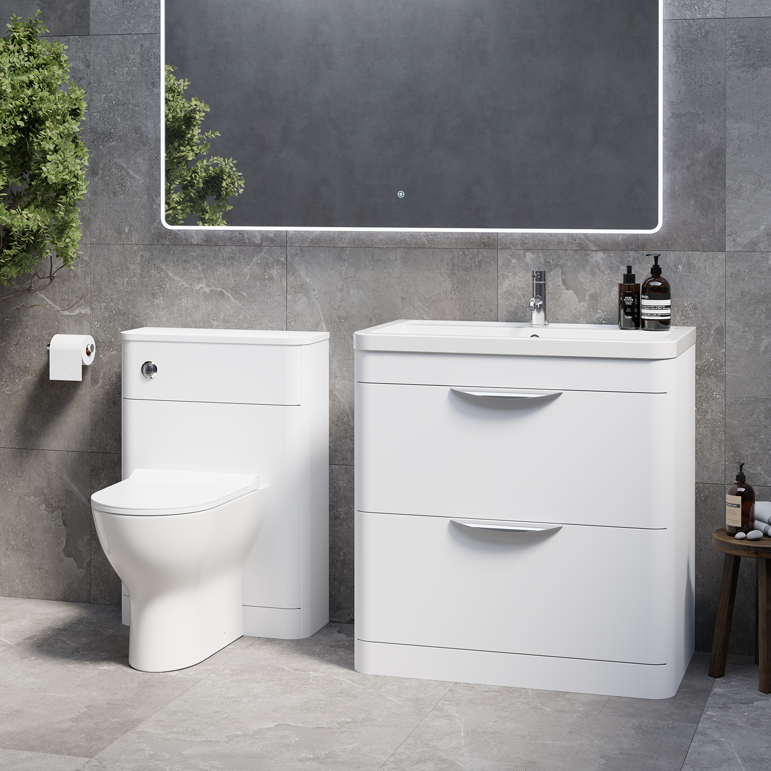 Oslo Vanity Unit Toilet Suite with Anya Basin