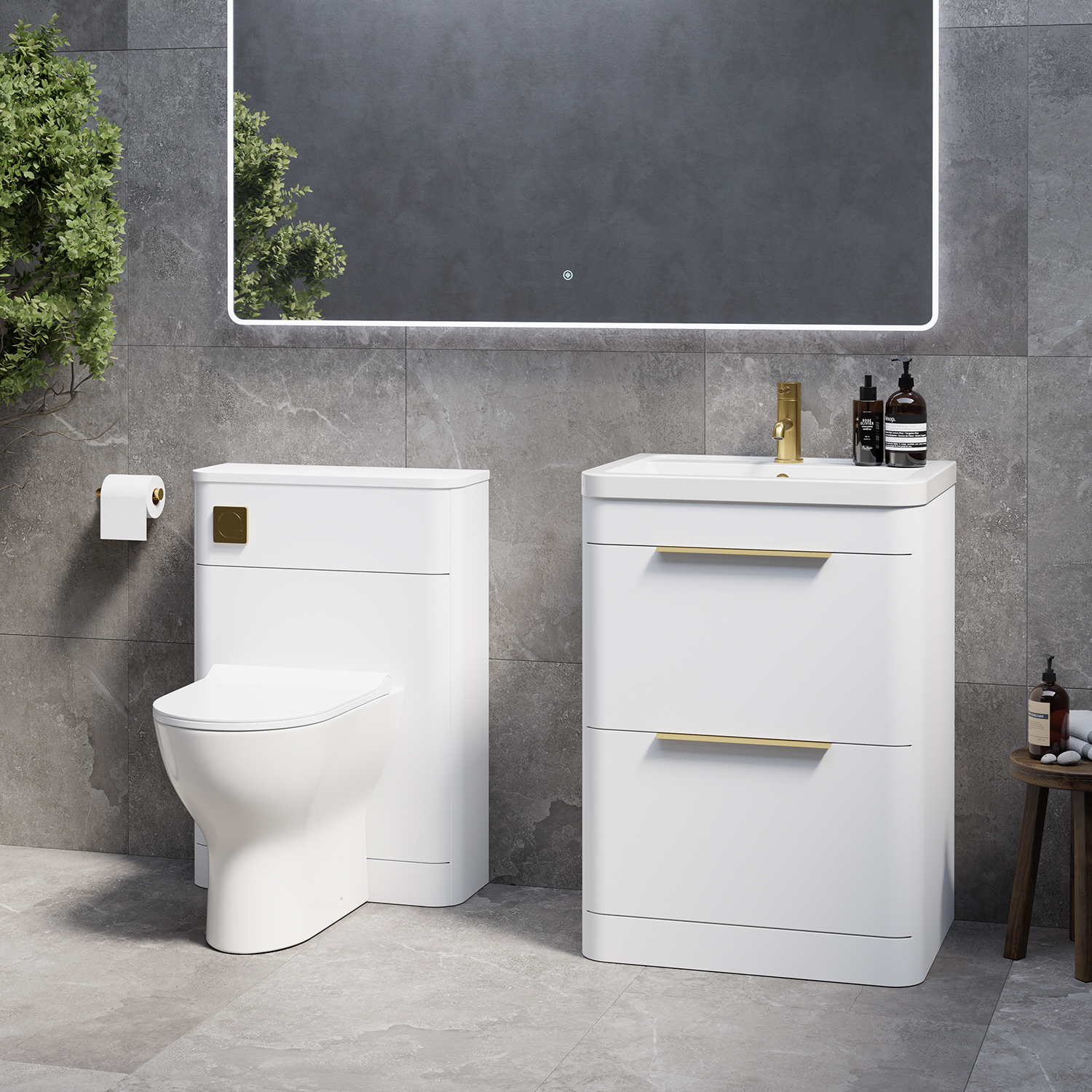 Oslo Vanity Unit Toilet Suite with Anya Basin