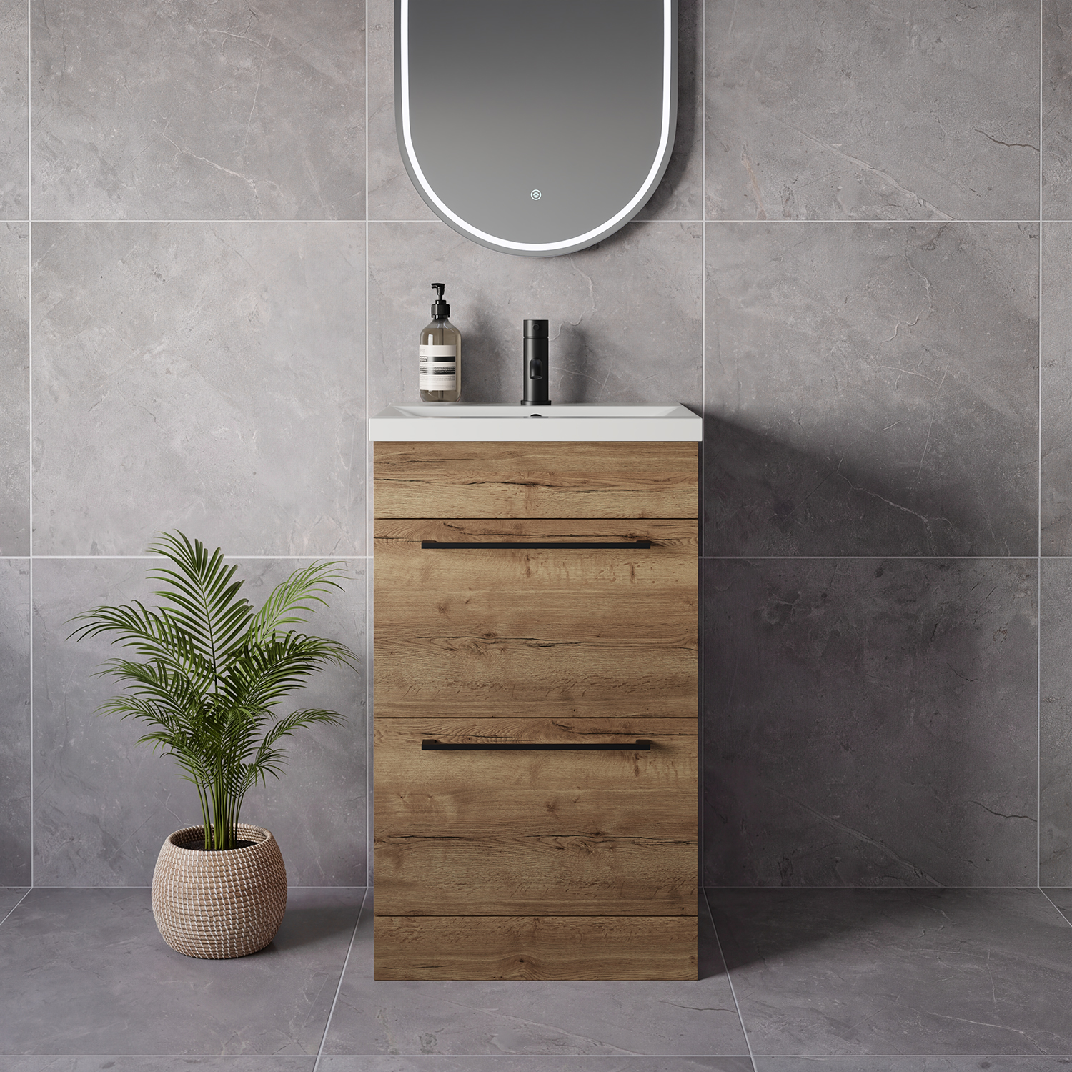 Napoli 390 2 Drawer Vanity Unit with Glide Basin