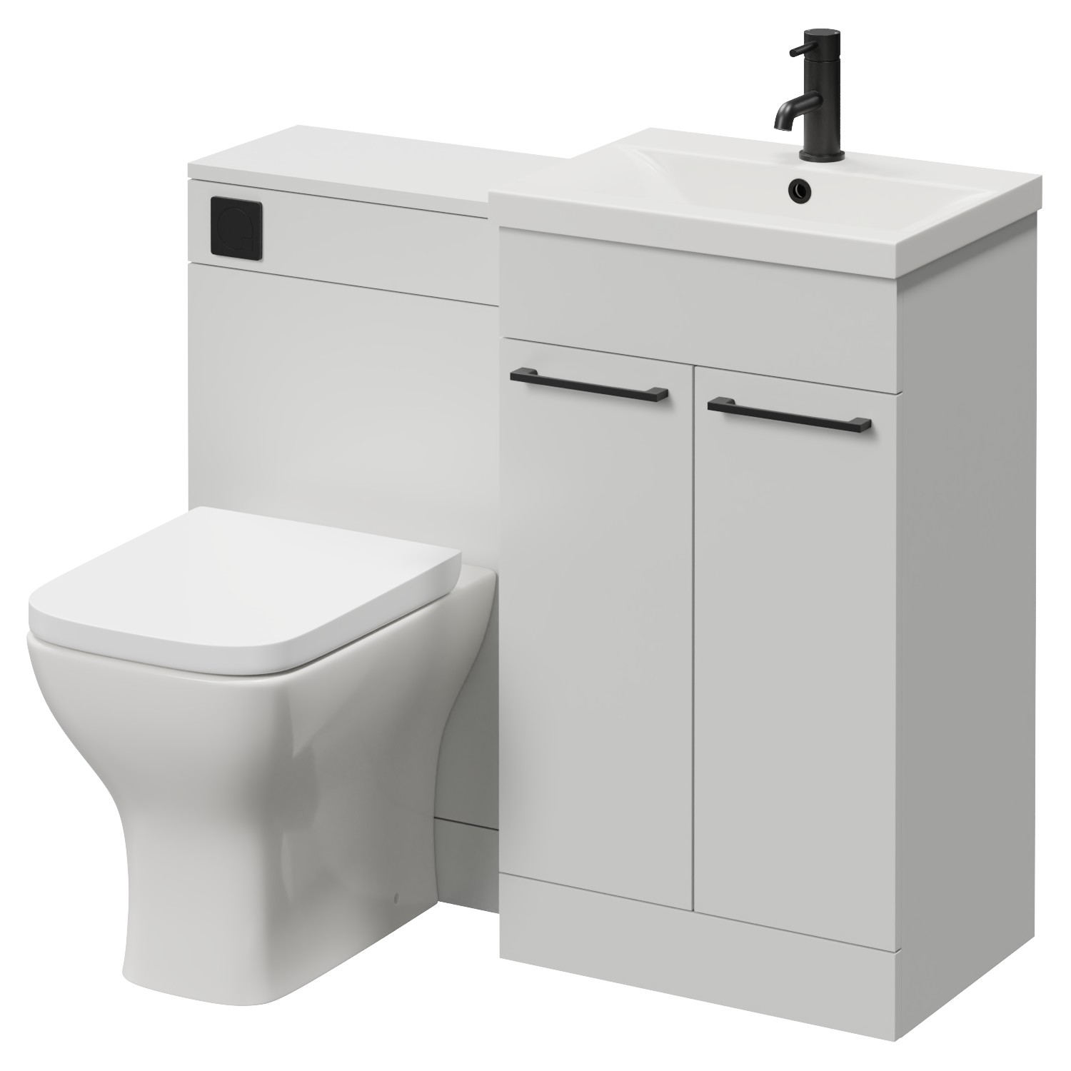 Napoli 390 2 Door Vanity Unit Toilet Suite with Glide Basin