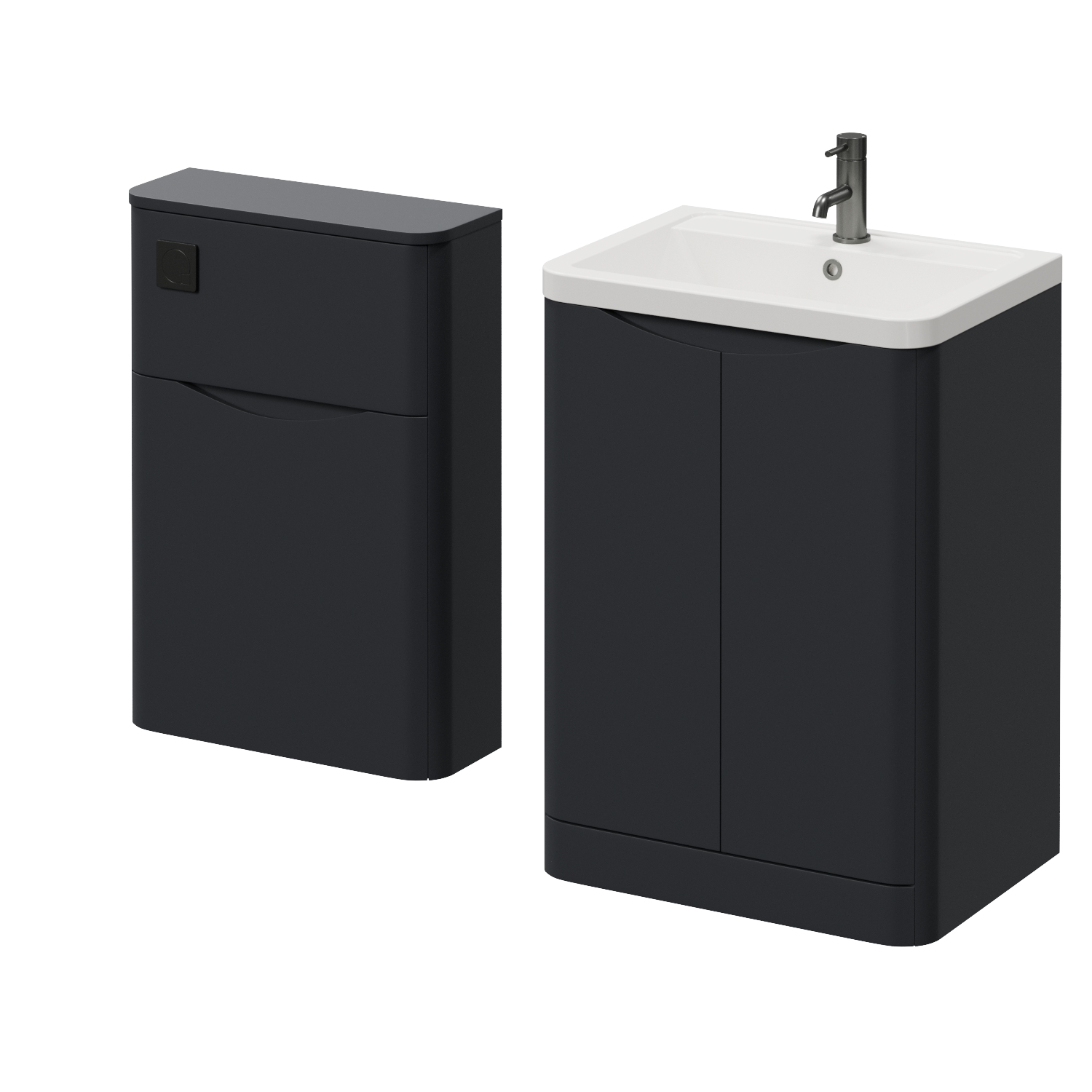 Vela 460 2 Door Vanity Unit and Toilet Suite with Anya Basin