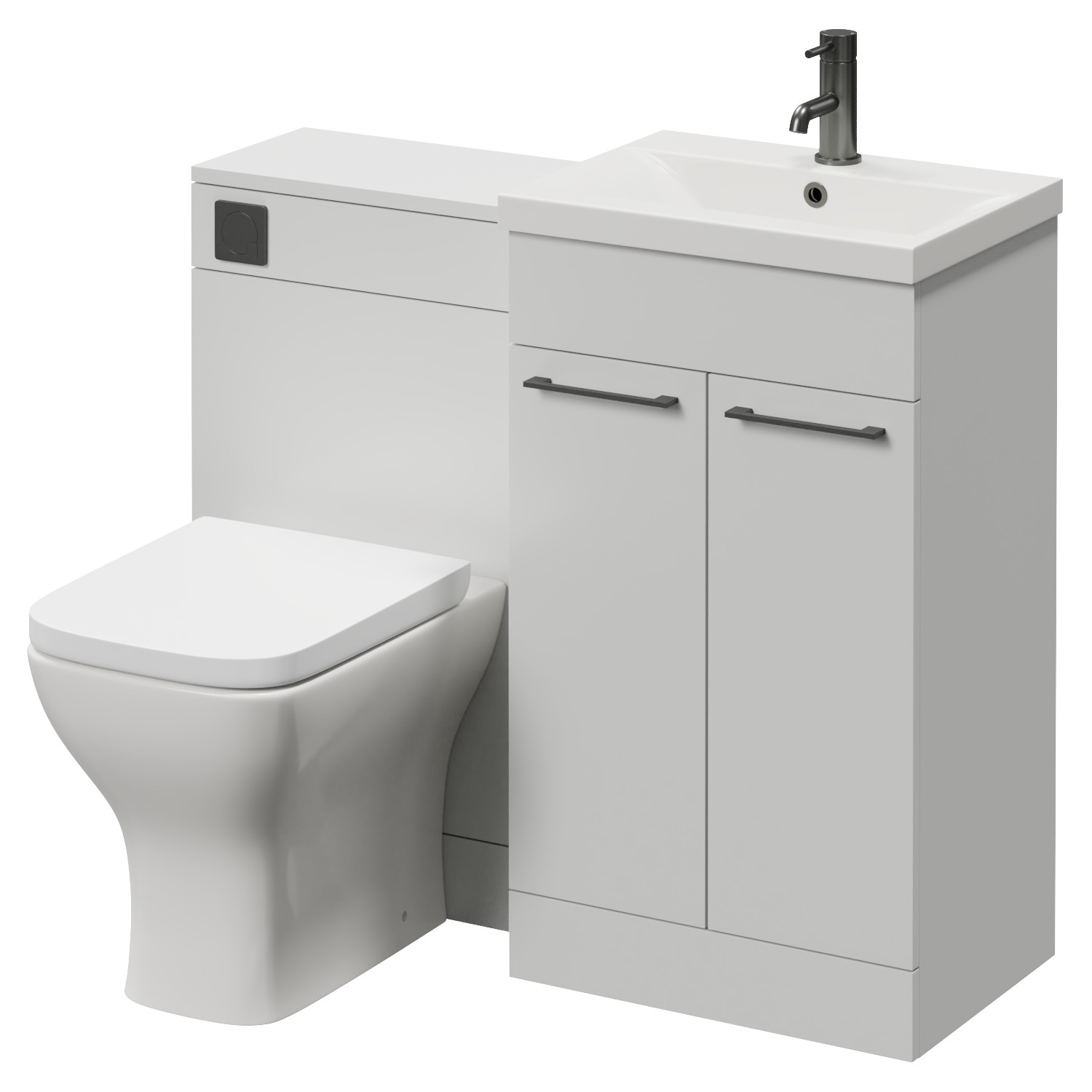 Napoli 390 2 Door Vanity Unit Toilet Suite with Glide Basin