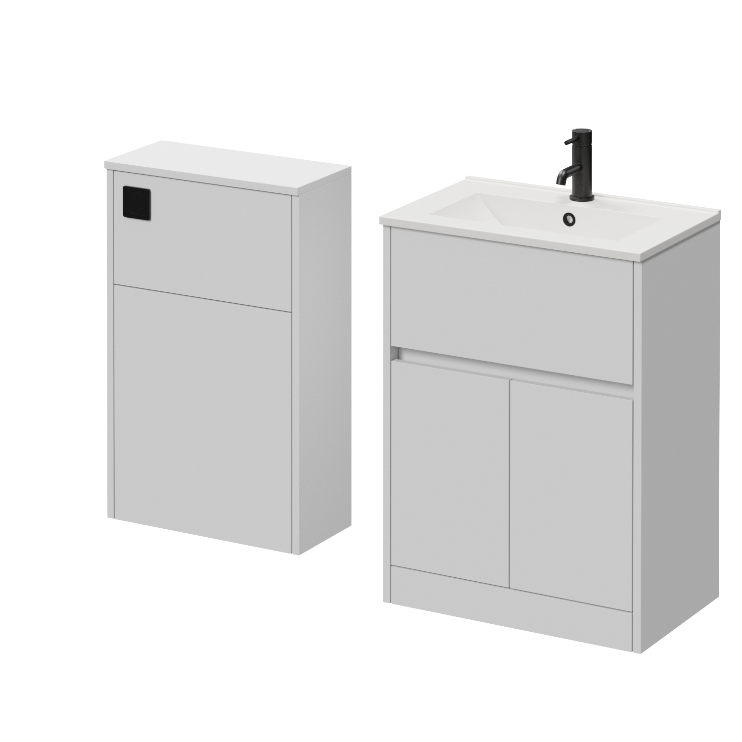 Montego Vanity Unit and Toilet Suite with Arc Basin
