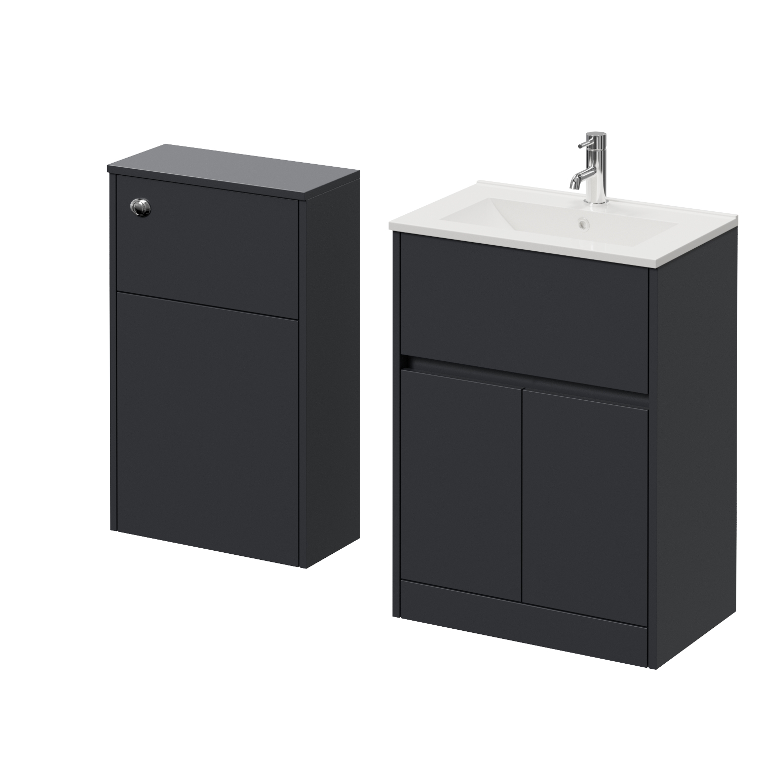 Montego Vanity Unit and Toilet Suite with Arc Basin