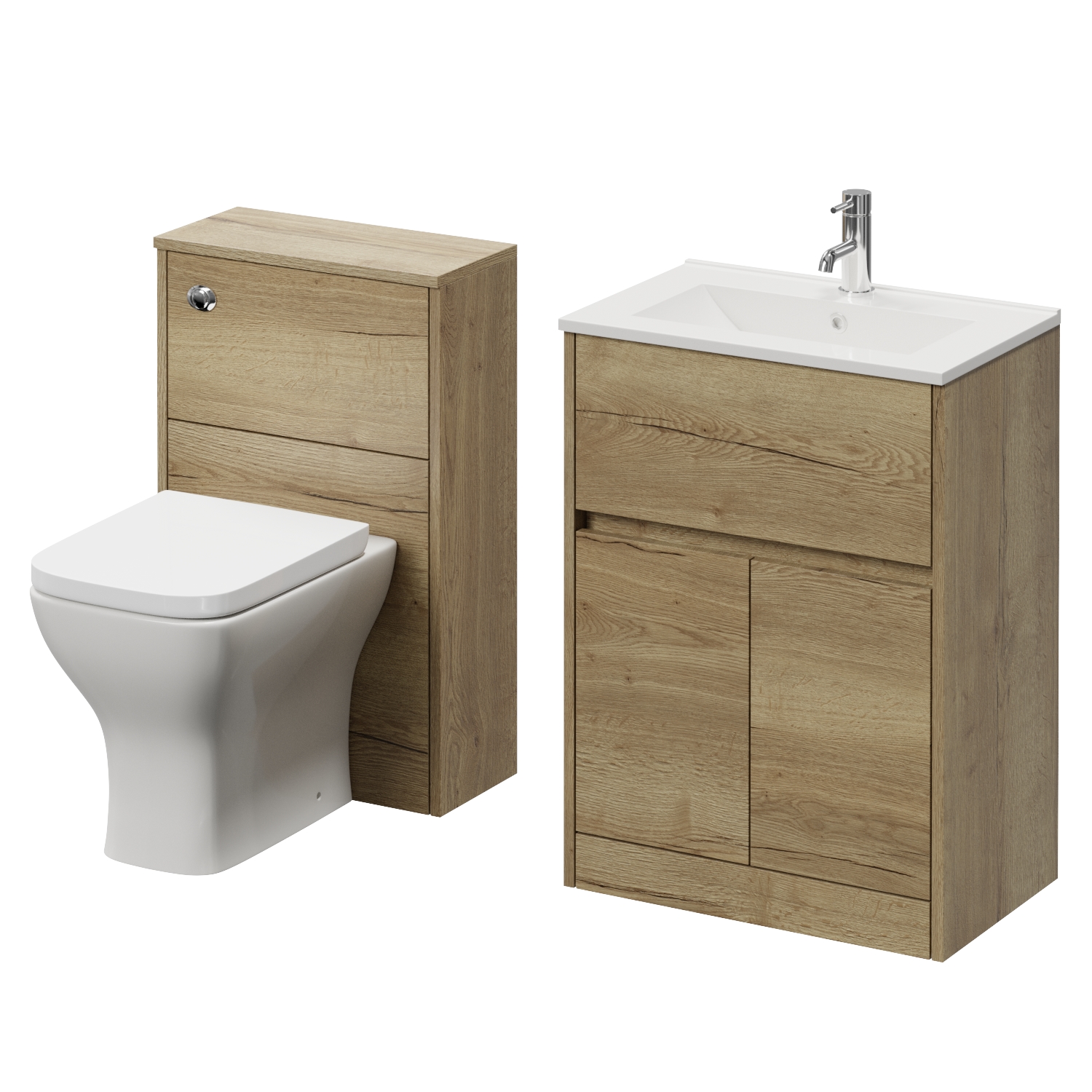 Montego Vanity Unit and Toilet Suite with Arc Basin
