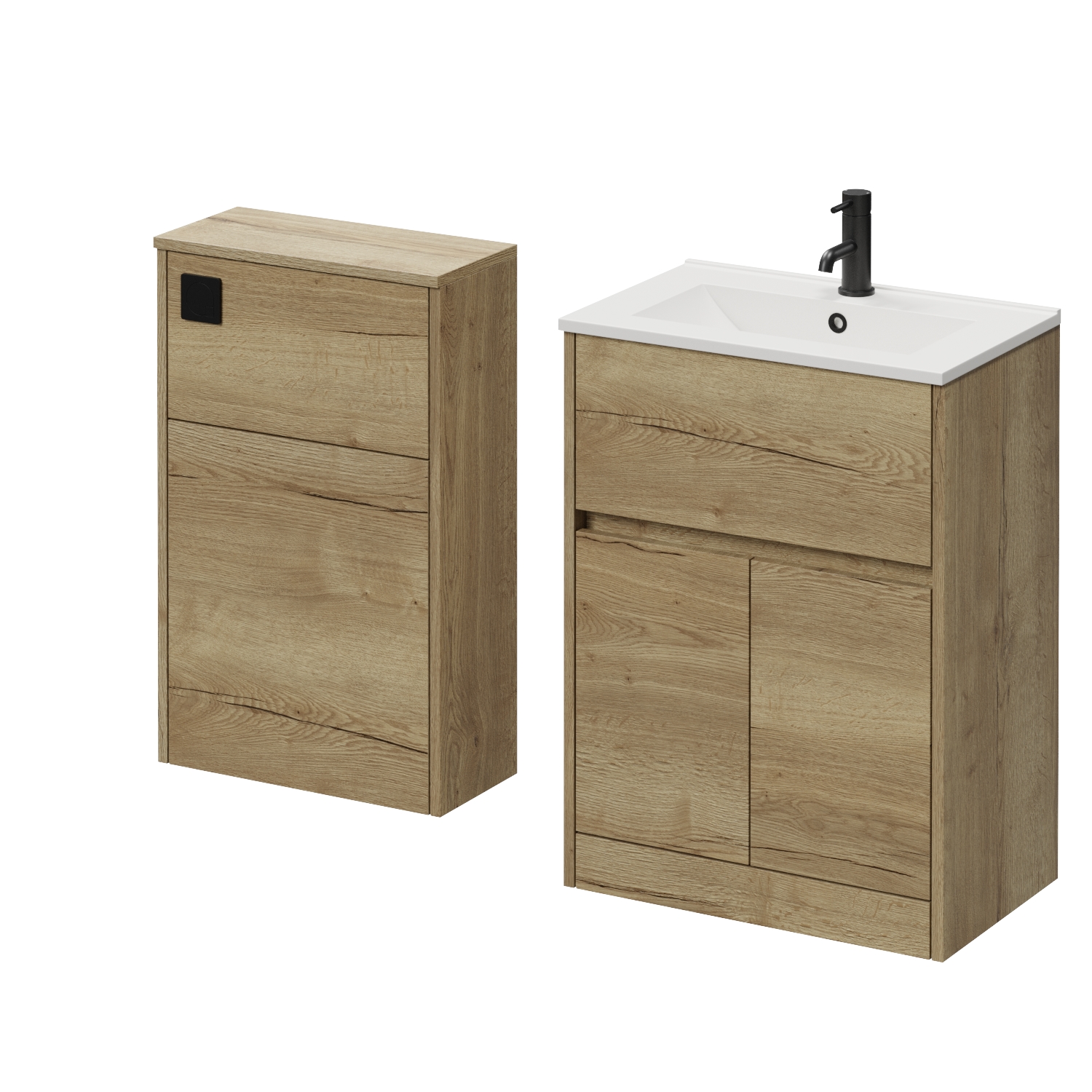 Montego Vanity Unit and Toilet Suite with Arc Basin