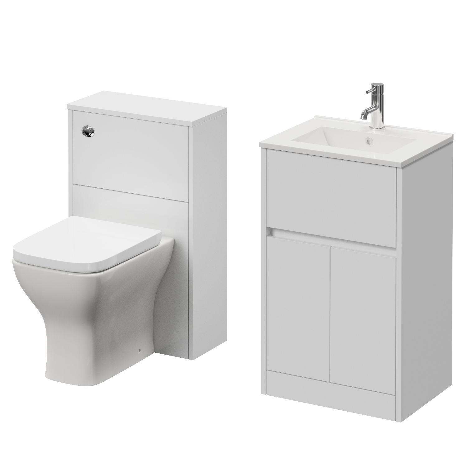 Montego Vanity Unit and Toilet Suite with Arc Basin