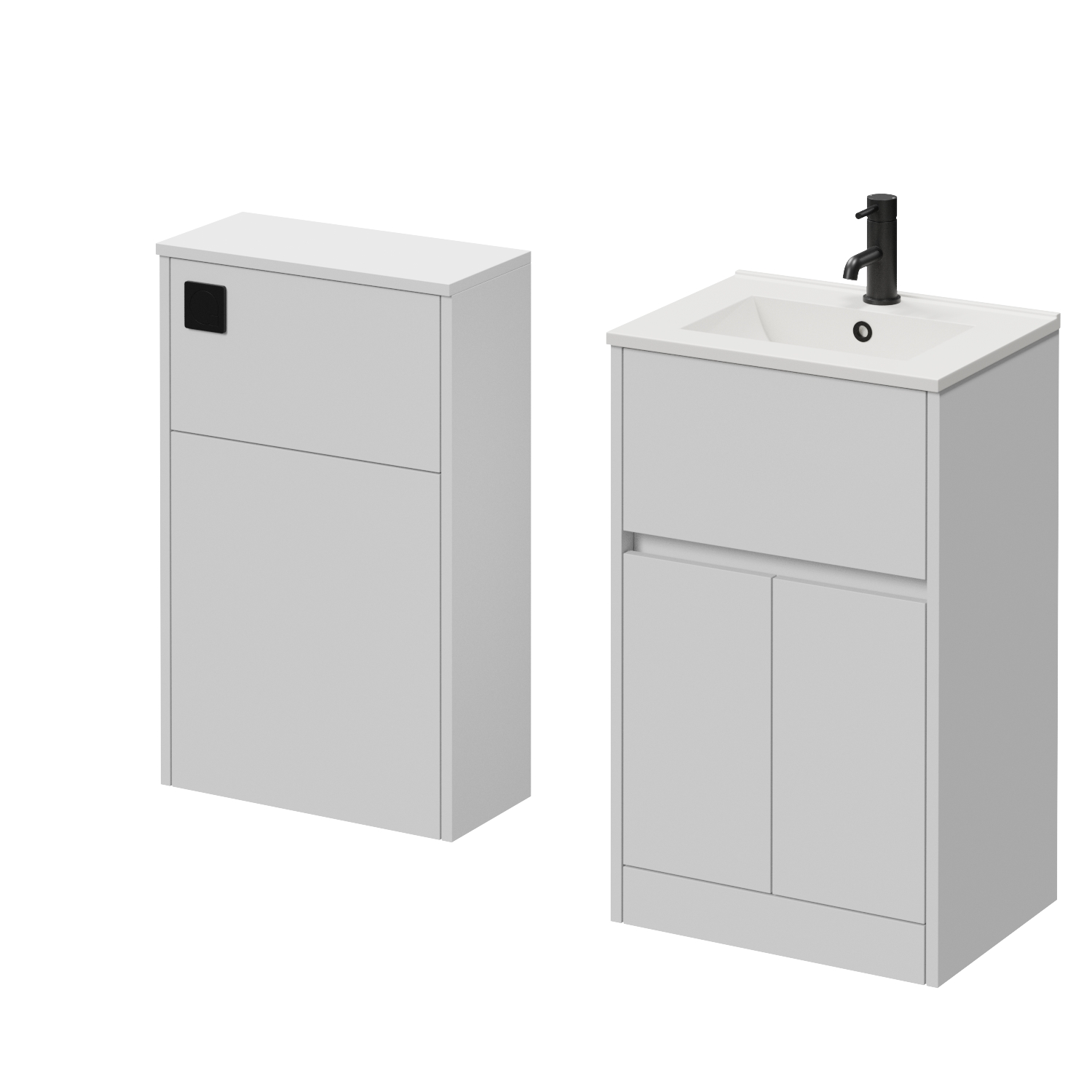 Montego Vanity Unit and Toilet Suite with Arc Basin