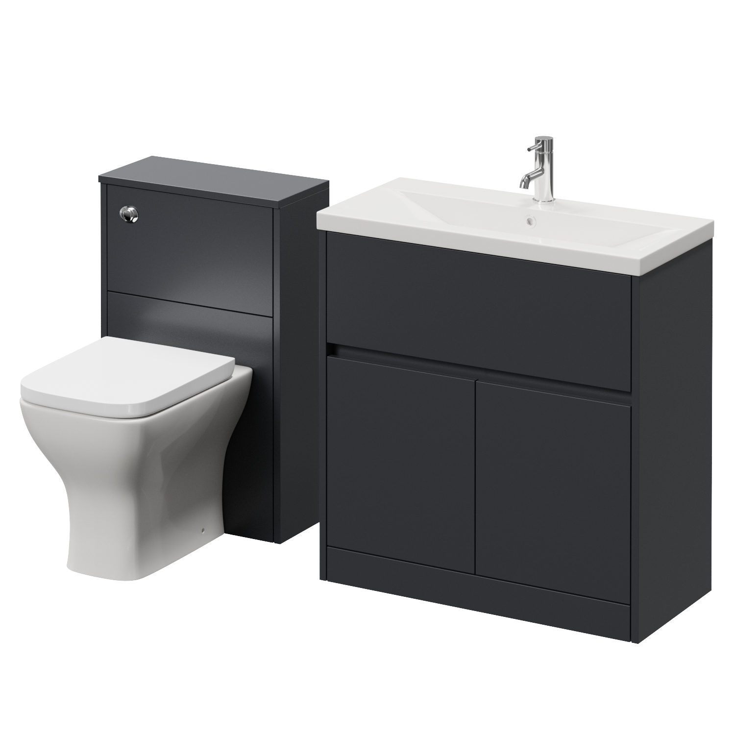 Montego Vanity Unit and Toilet Suite with Glide Basin