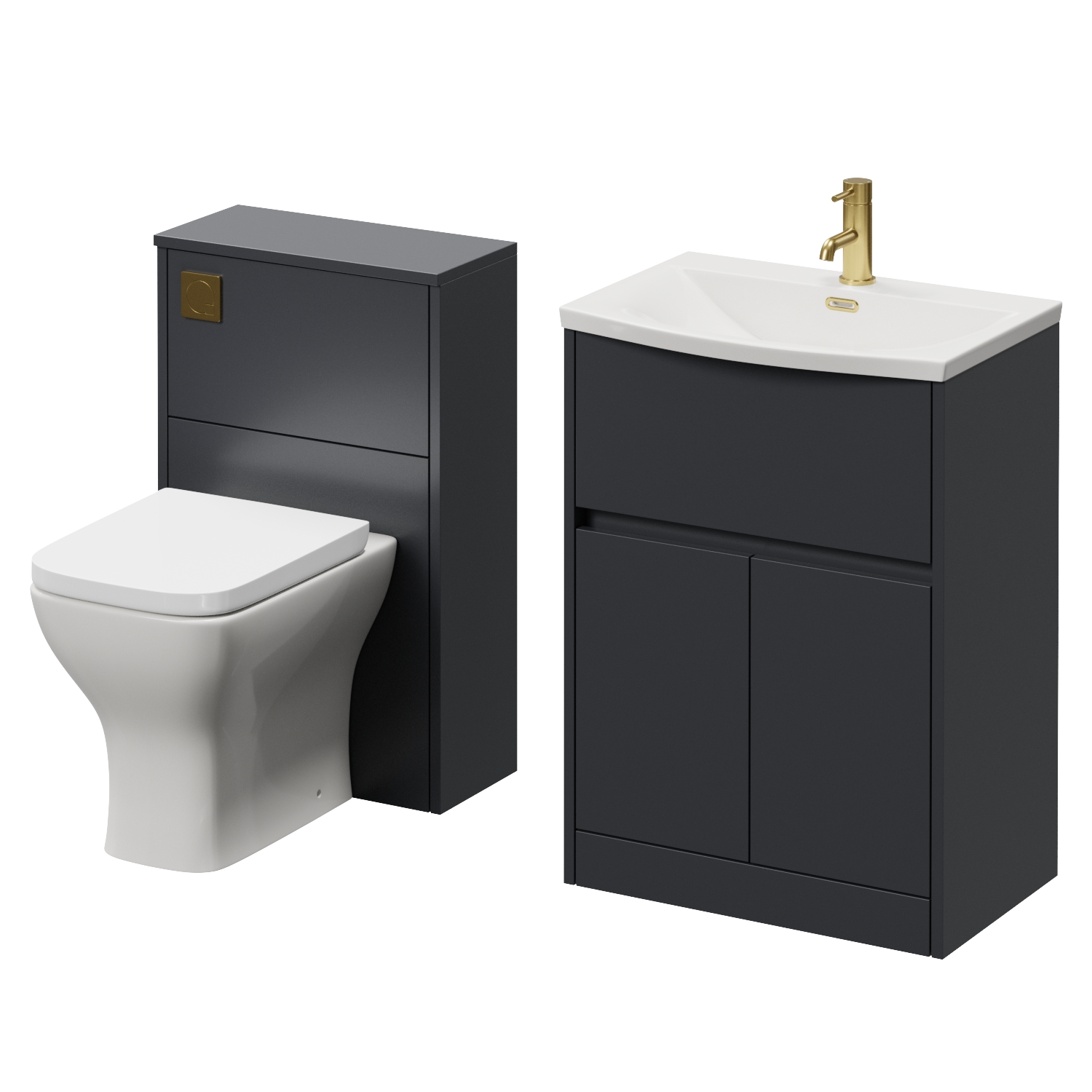 Montego Vanity Unit and Toilet Suite with Rimini Basin
