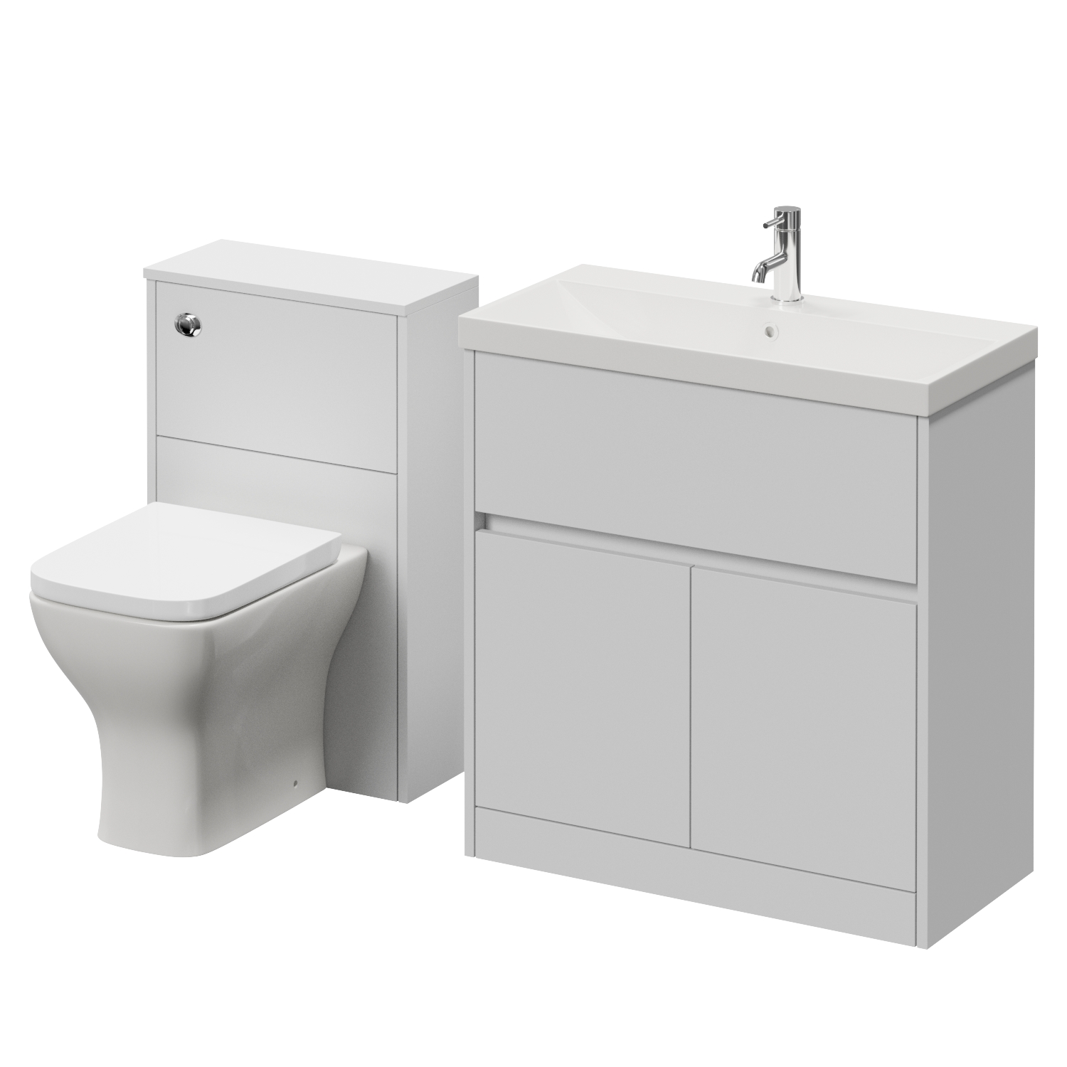 Montego Vanity Unit and Toilet Suite with Rimini Basin