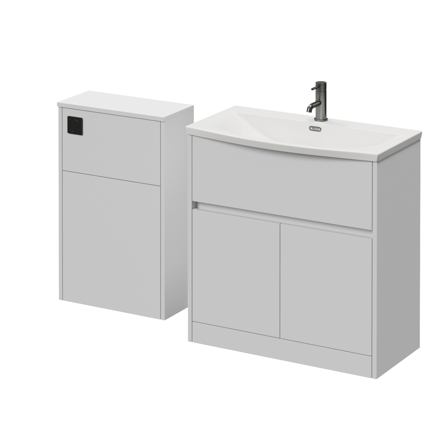 Montego Vanity Unit and Toilet Suite with Arc Basin