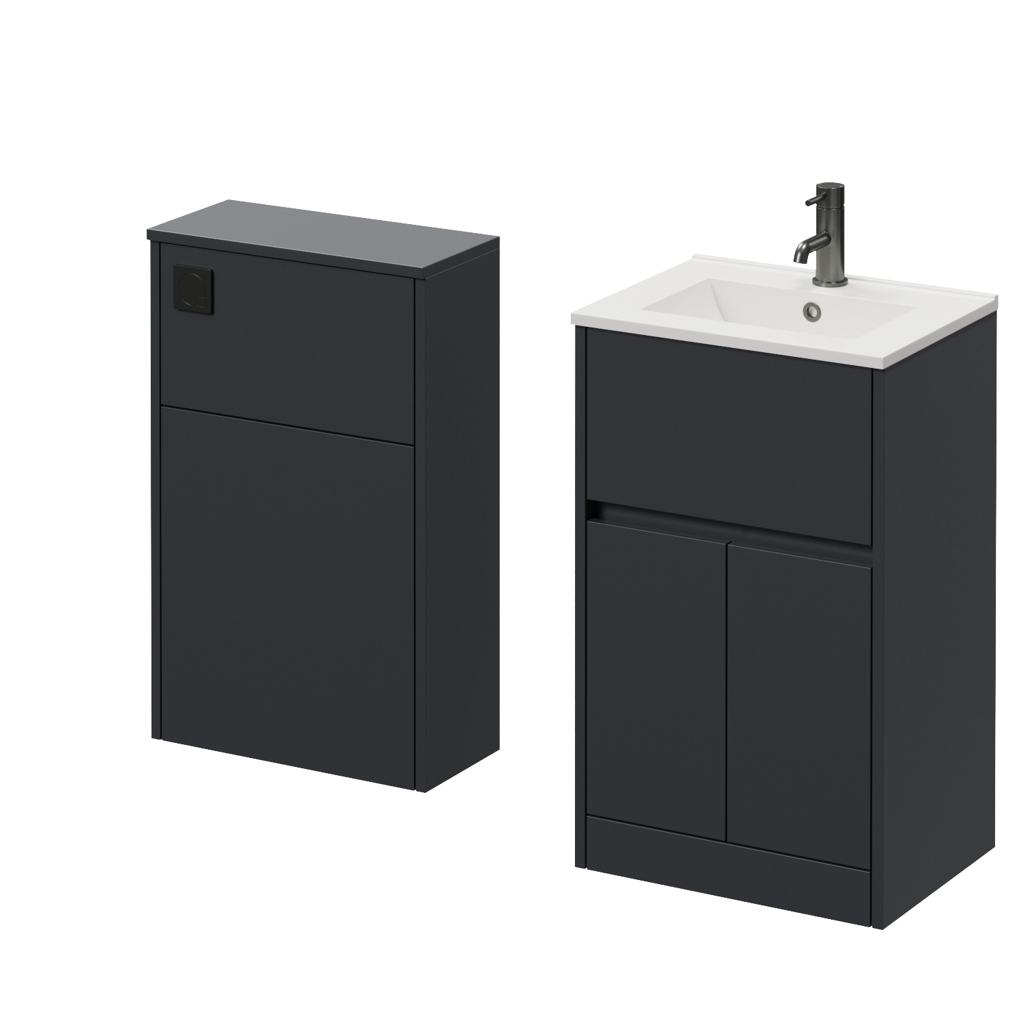 Montego Vanity Unit and Toilet Suite with Arc Basin