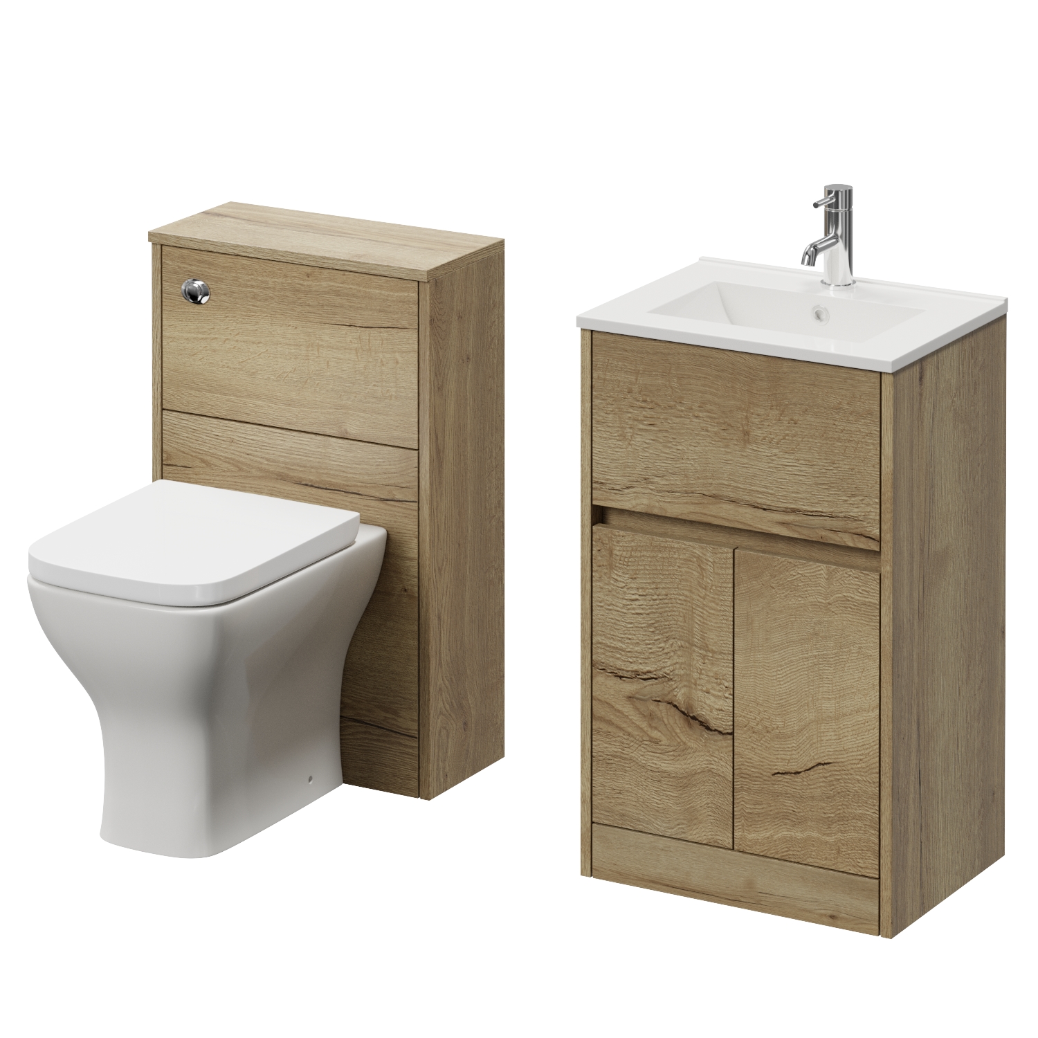 Montego Vanity Unit and Toilet Suite with Arc Basin