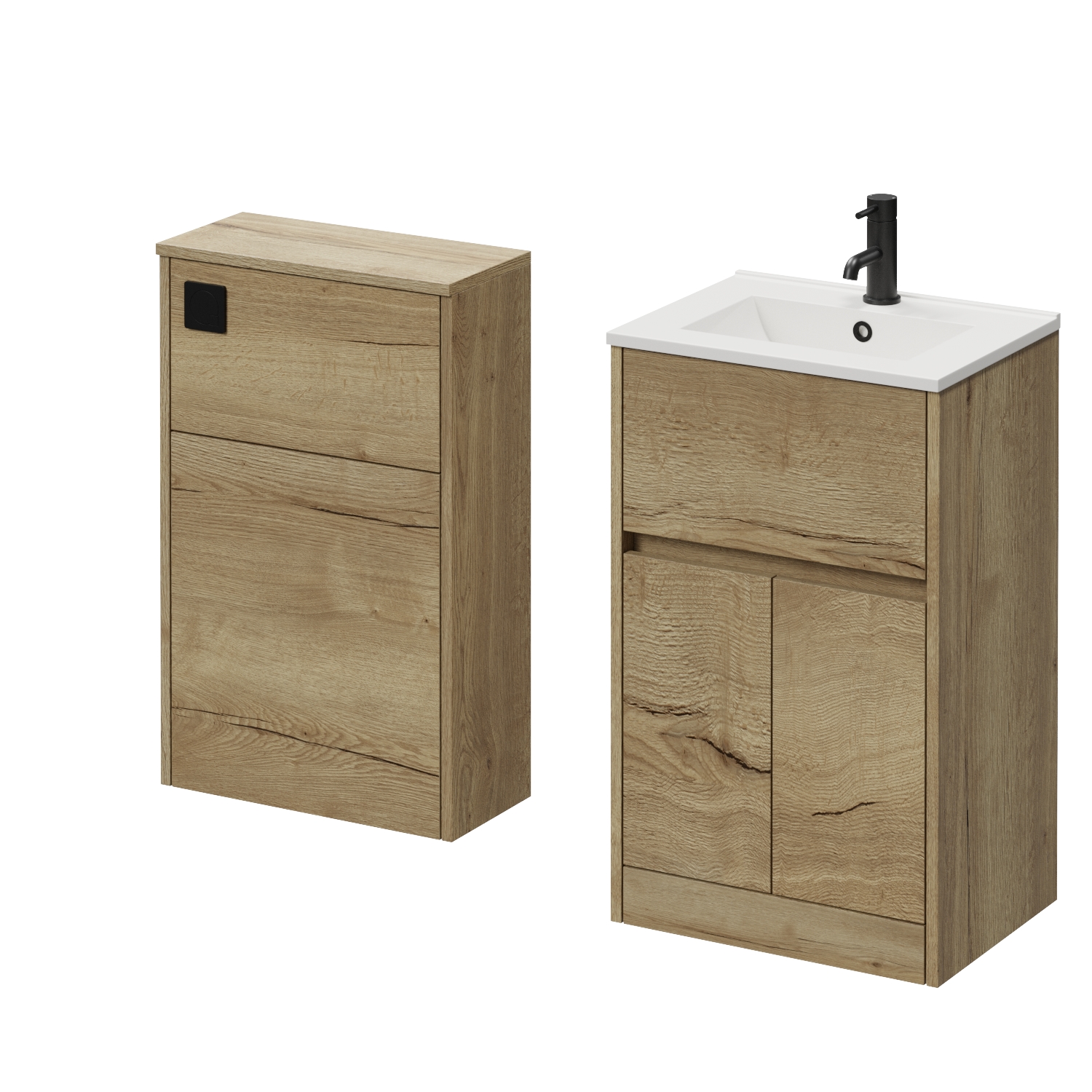 Montego Vanity Unit and Toilet Suite with Arc Basin