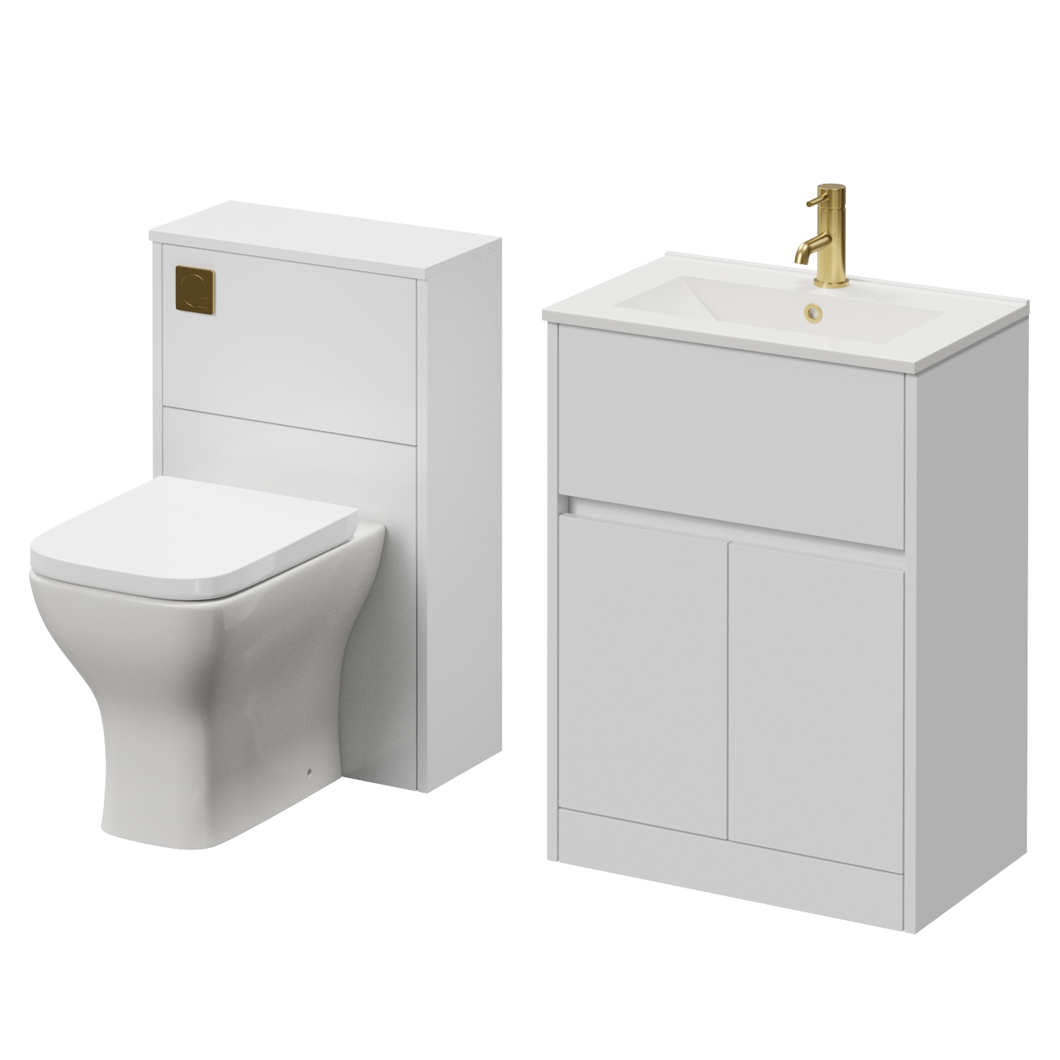 Montego Vanity Unit and Toilet Suite with Arc Basin