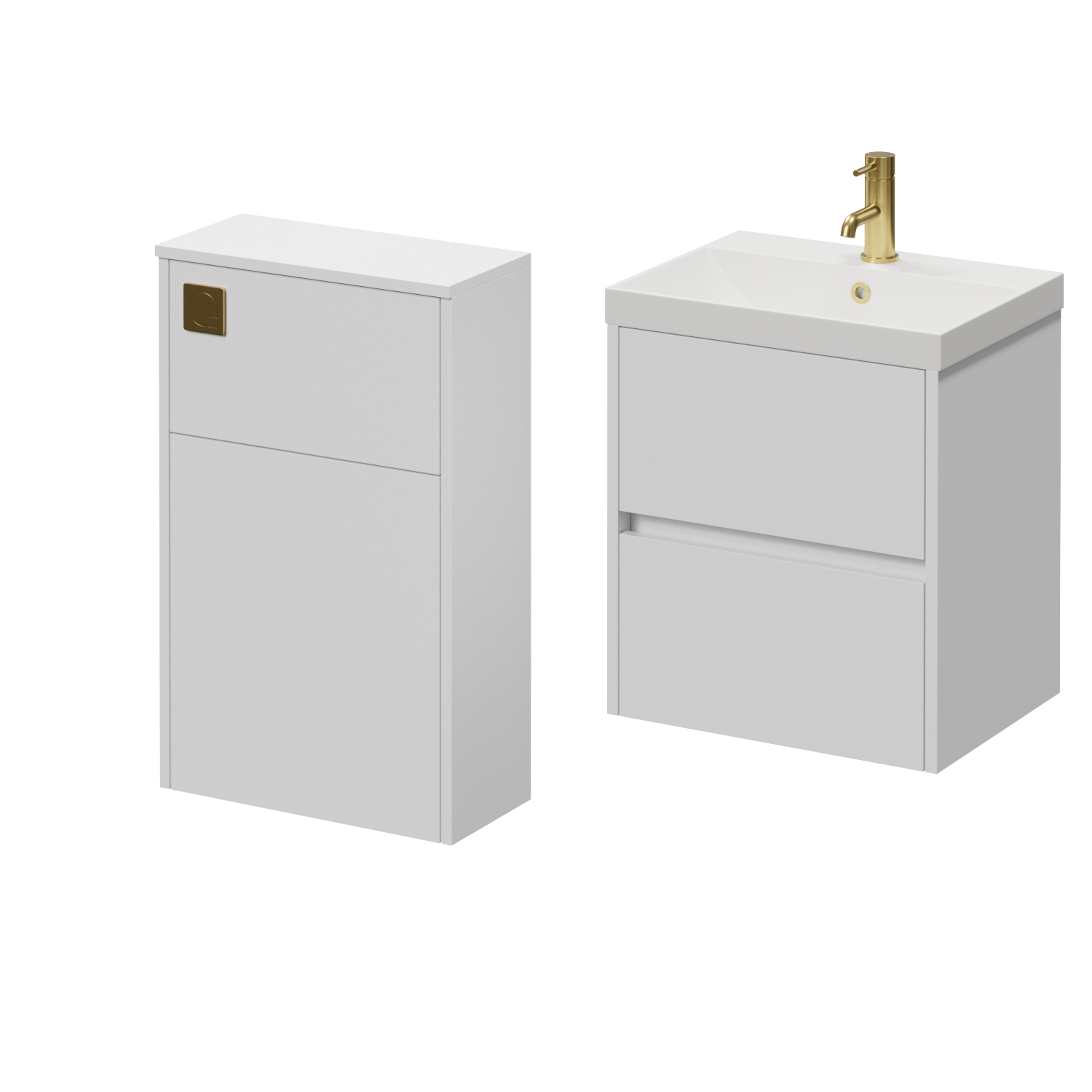 Montego Wall Mounted Vanity Unit and Toilet Suite with Rimini Basin