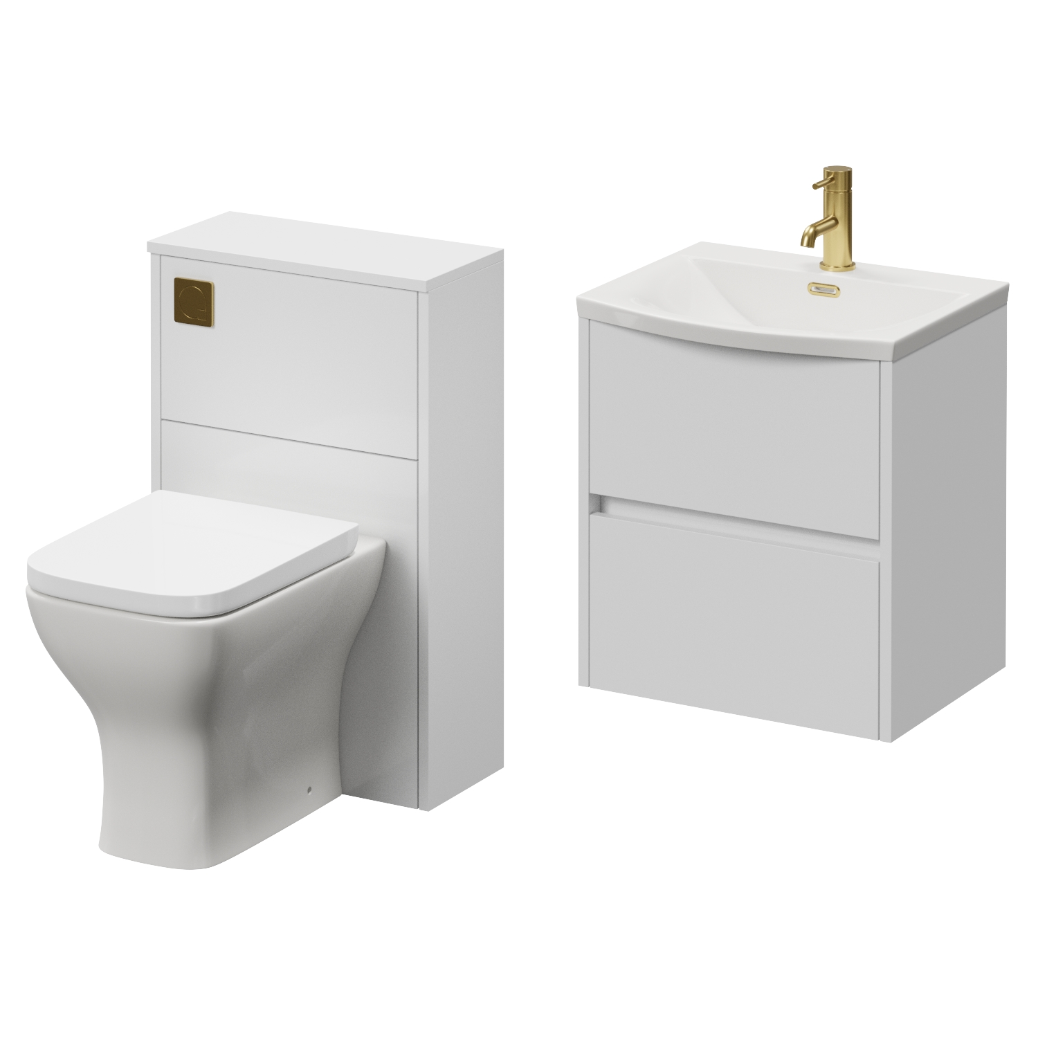 Montego Vanity Unit and Toilet Suite with Angel Basin