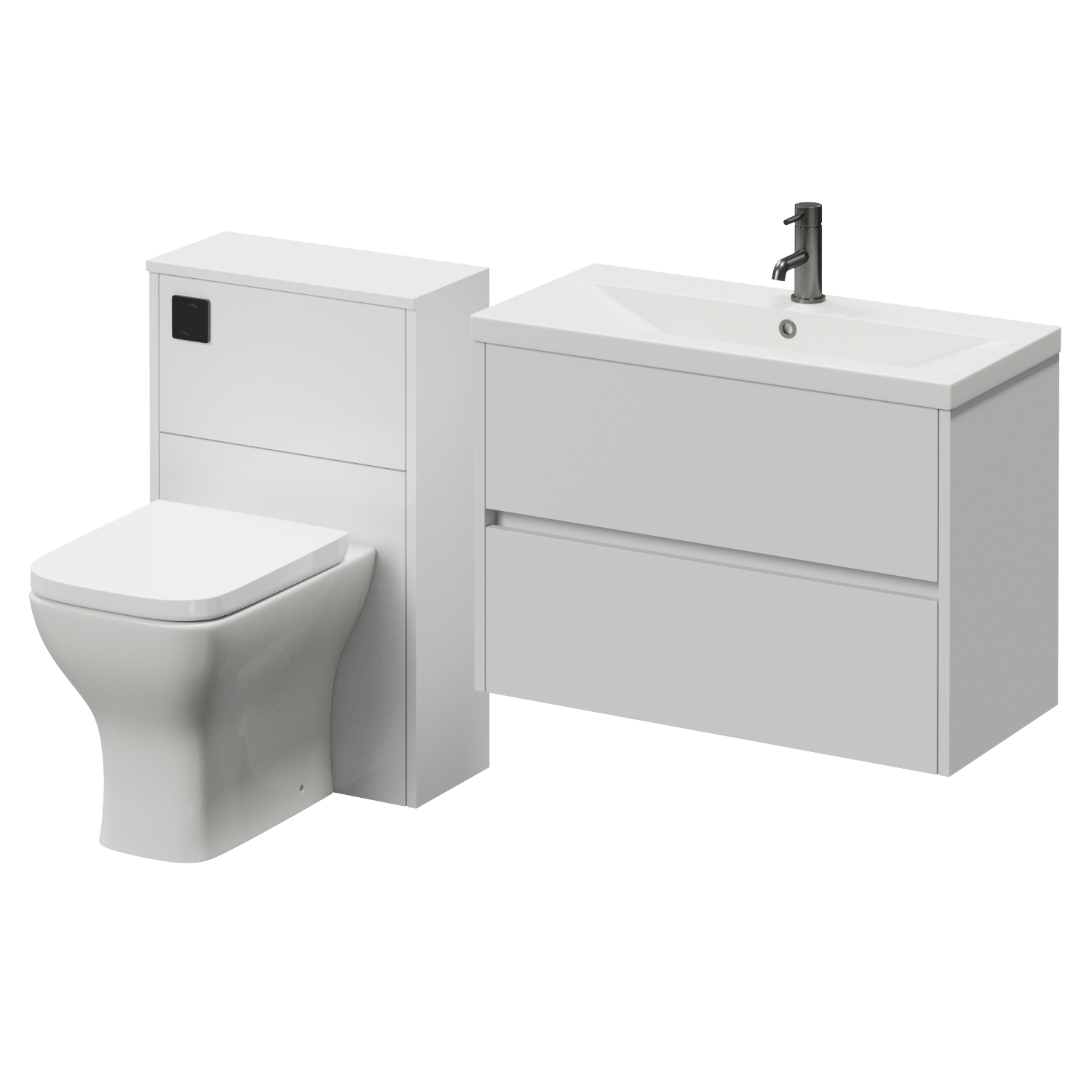Montego Wall Mounted Vanity Unit and Toilet Suite with Glide Basin