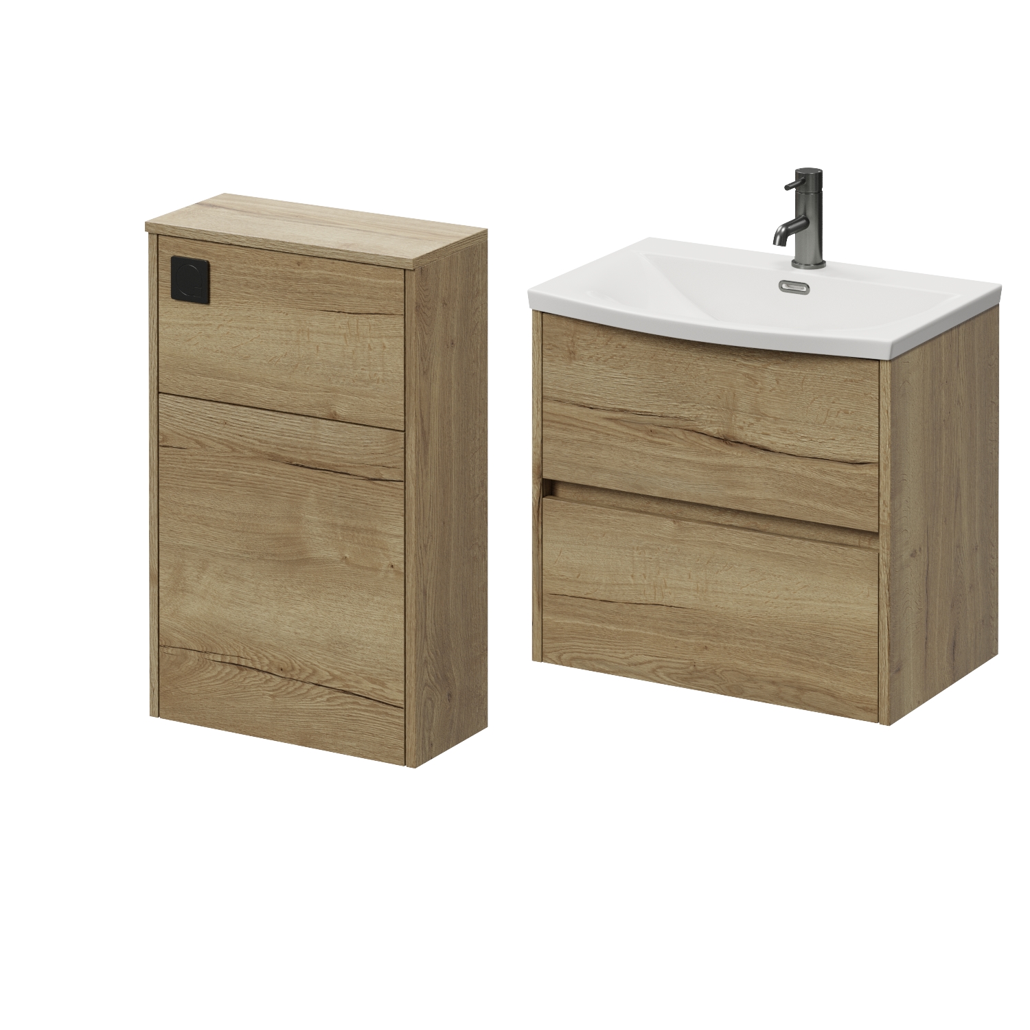 Montego Wall Mounted Vanity Unit and Toilet Suite with Rimini Basin