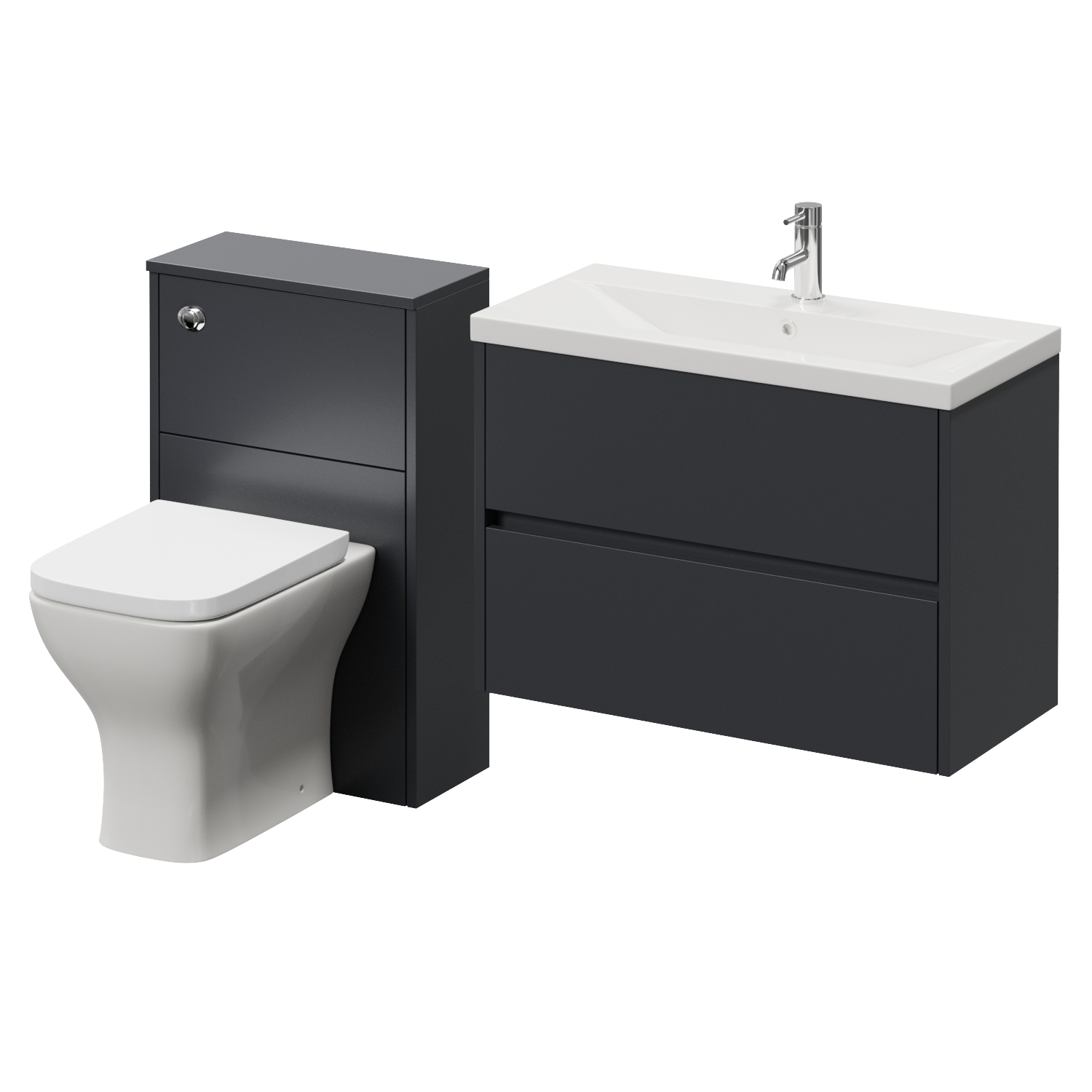 Montego Wall Mounted Vanity Unit and Toilet Suite with Glide Basin