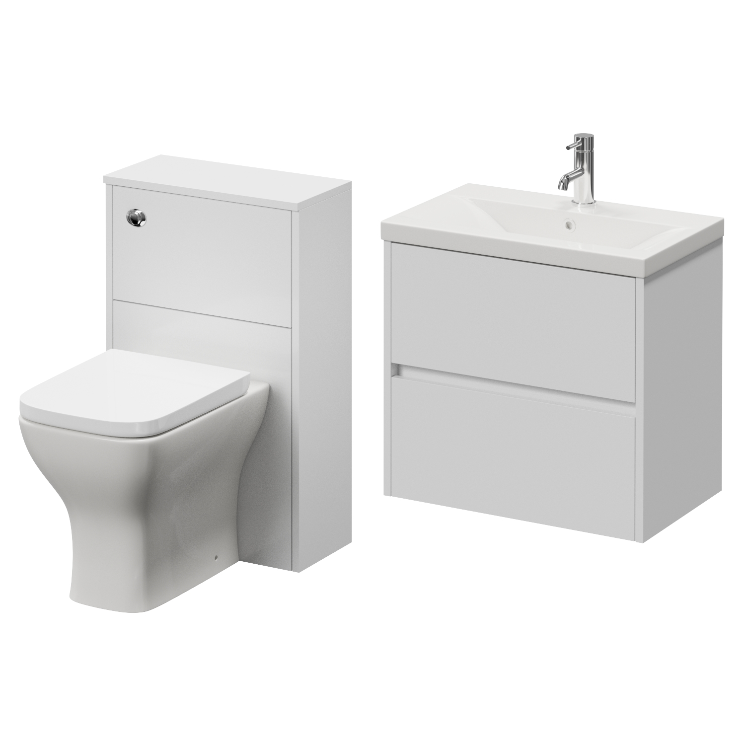 Montego Wall Mounted Vanity Unit and Toilet Suite with Glide Basin