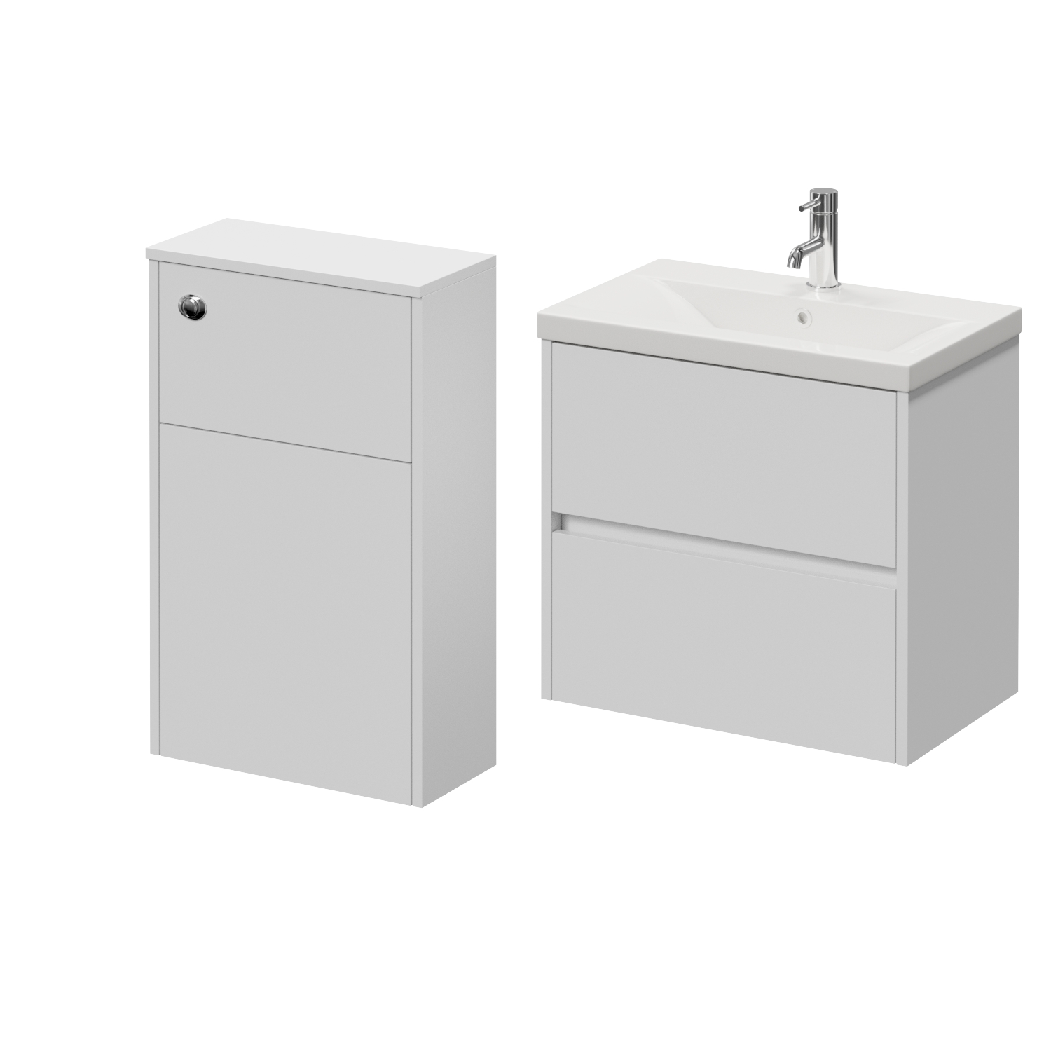 Montego Wall Mounted Vanity Unit and Toilet Suite with Glide Basin