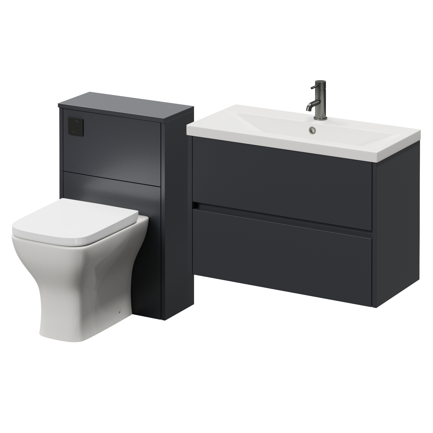 Montego Wall Mounted Vanity Unit and Toilet Suite with Glide Basin