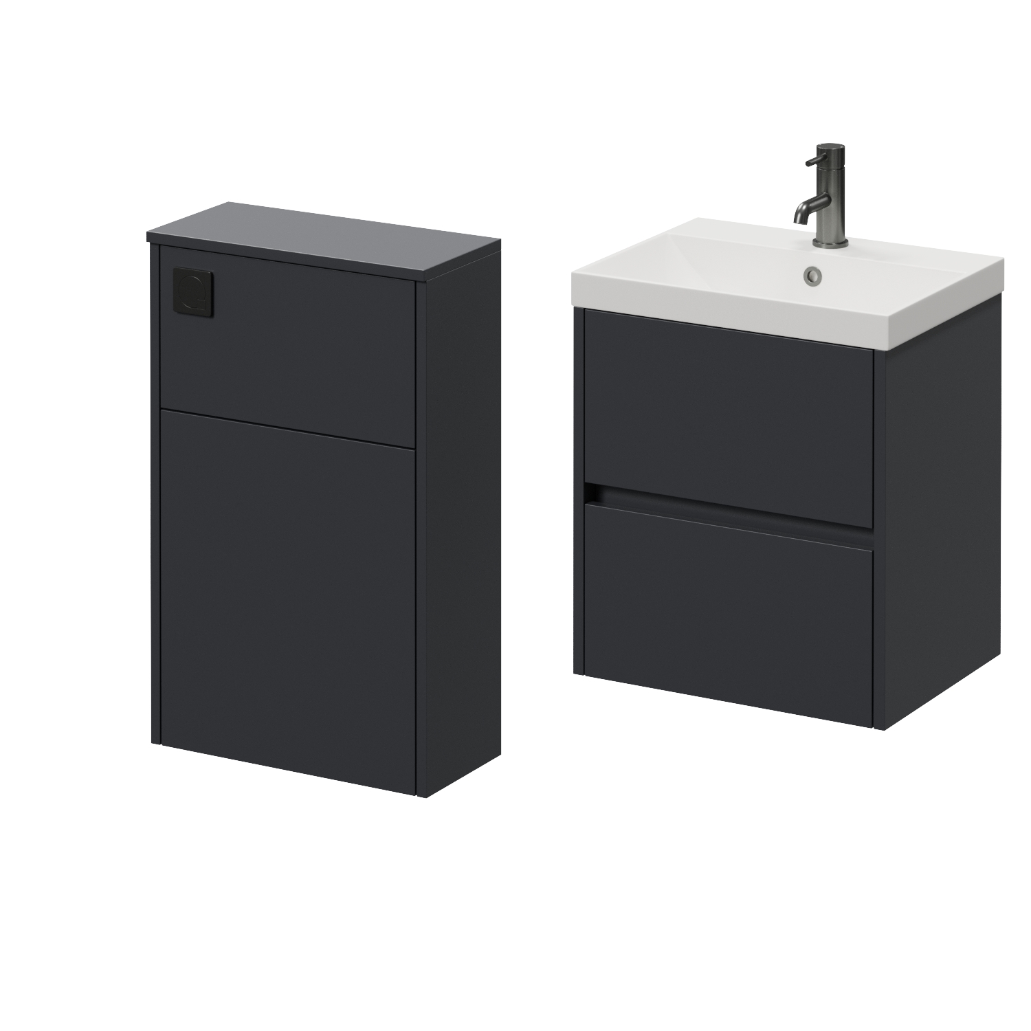 Montego Wall Mounted Vanity Unit and Toilet Suite with Rimini Basin