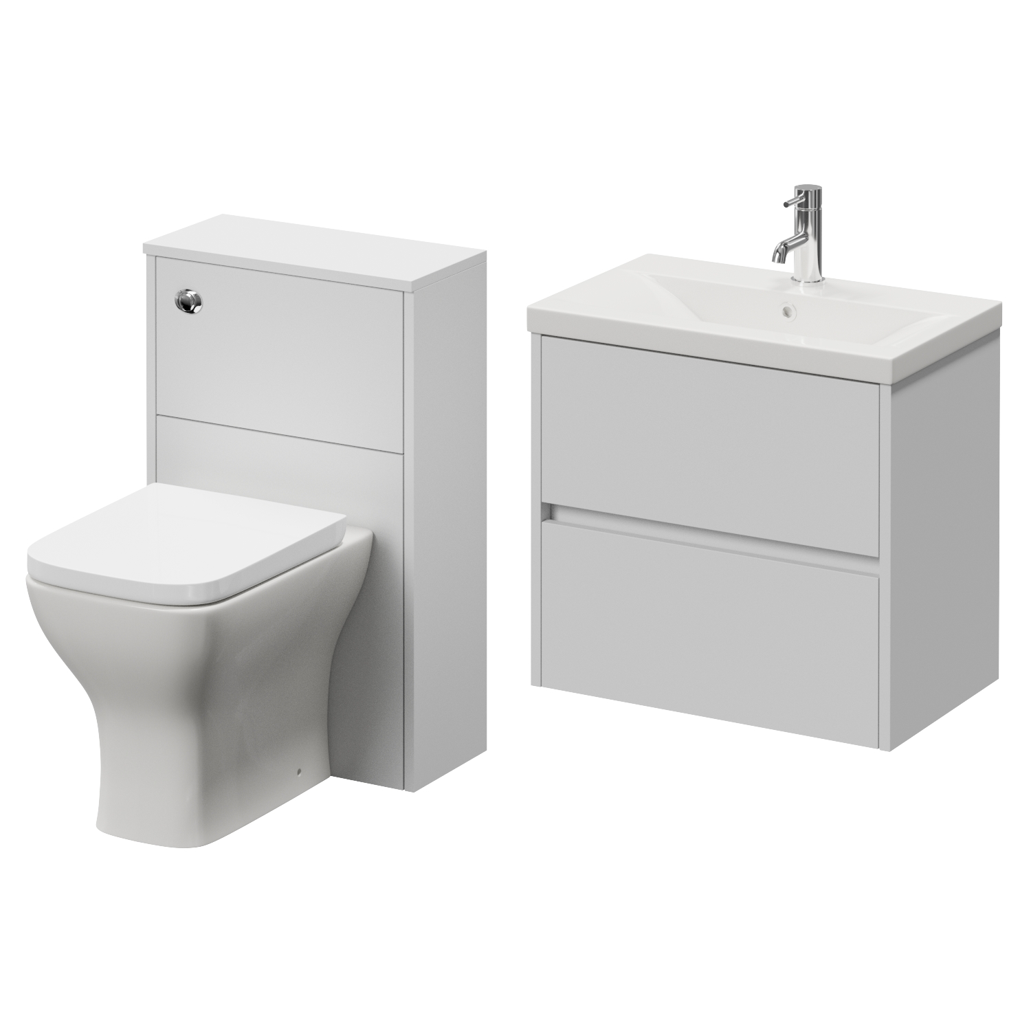 Montego Wall Mounted Vanity Unit and Toilet Suite with Glide Basin