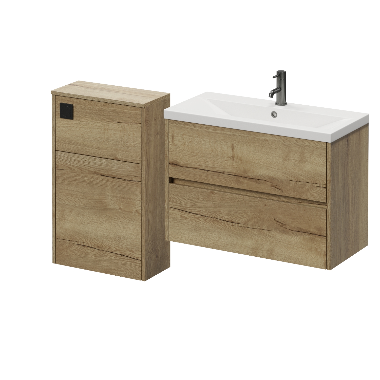 Montego Wall Mounted Vanity Unit and Toilet Suite with Glide Basin