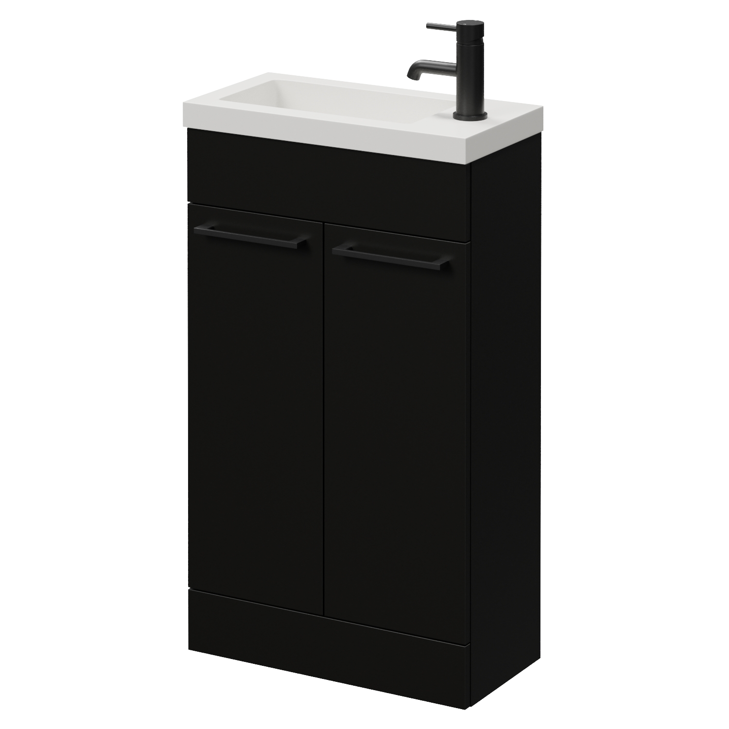 Napoli 250 2 Door Vanity Unit with Square Silvo Basin