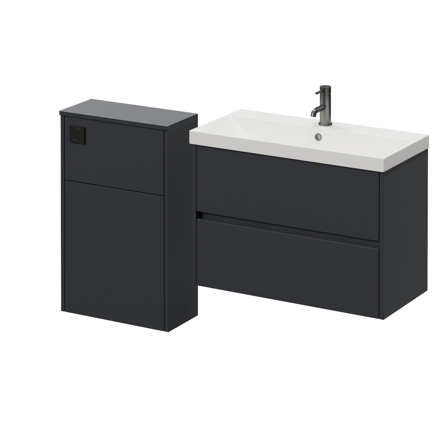 Montego Wall Mounted Vanity Unit and Toilet Suite with Rimini Basin