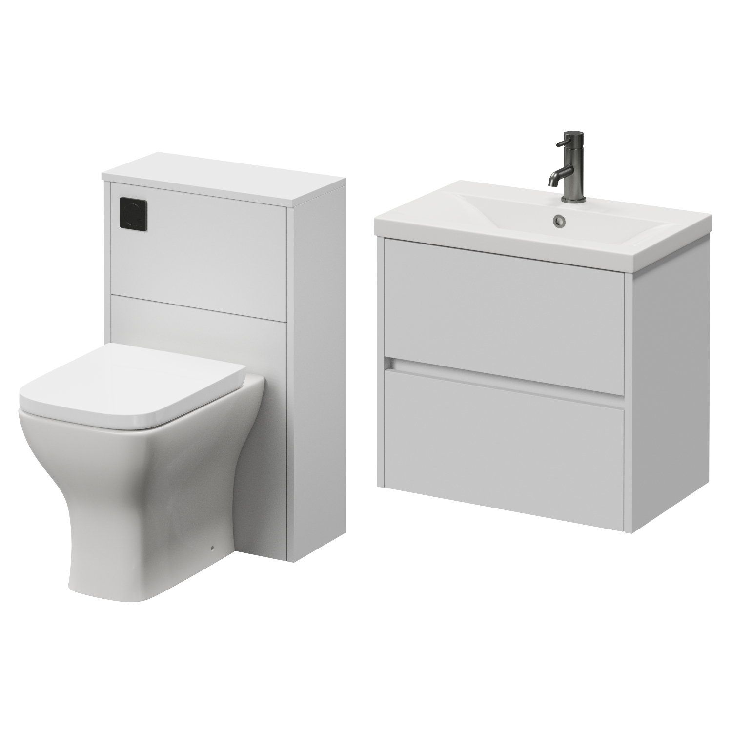 Montego Wall Mounted Vanity Unit and Toilet Suite with Glide Basin