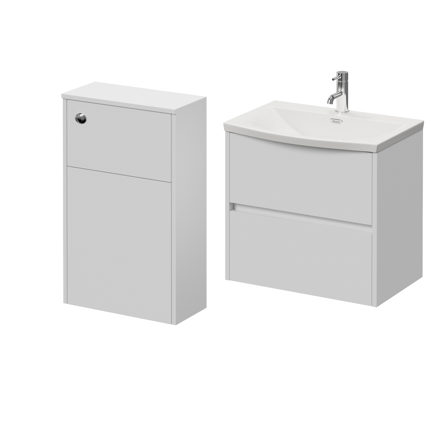 Montego Wall Mounted Vanity Unit and Toilet Suite with Rimini Basin