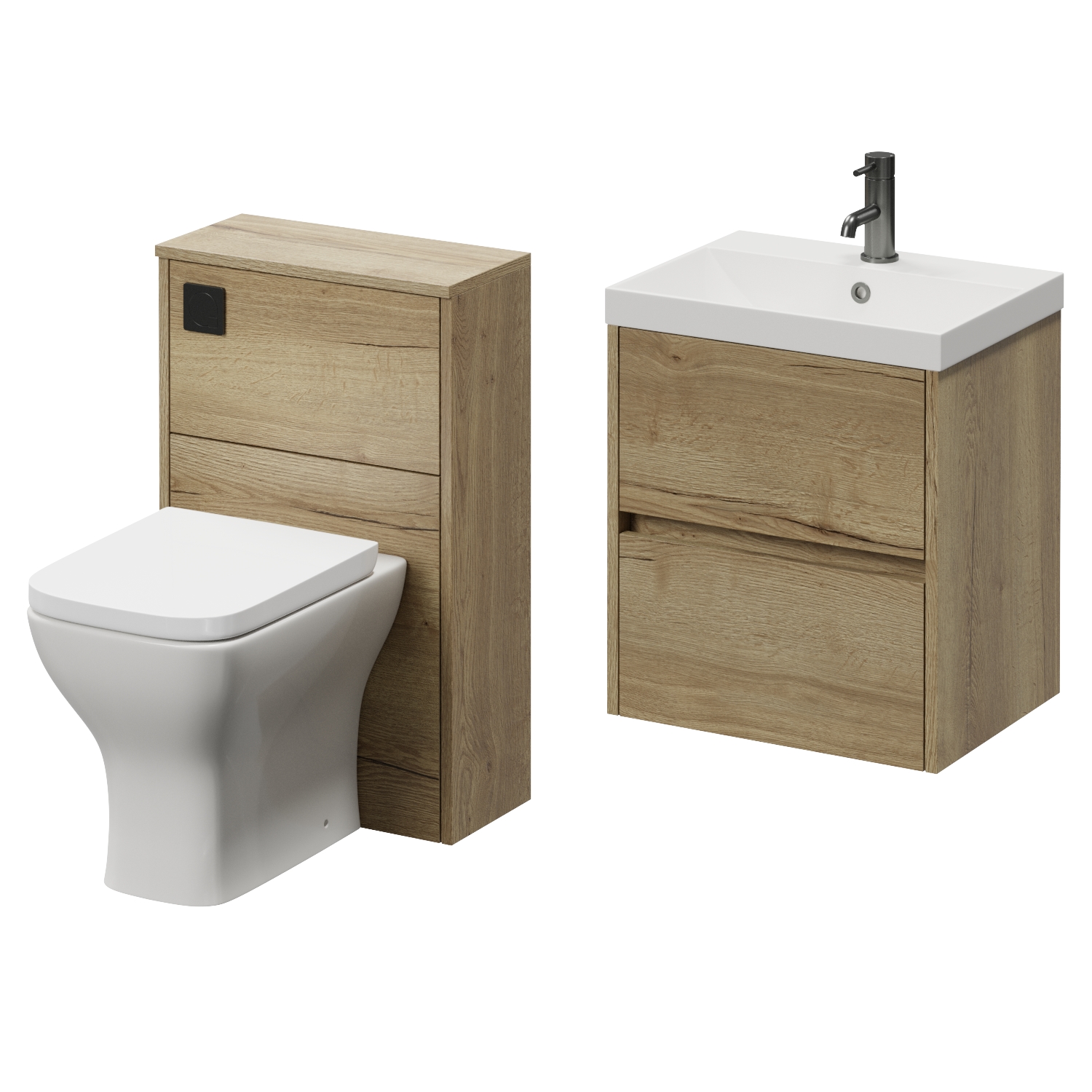 Montego Wall Mounted Vanity Unit and Toilet Suite with Rimini Basin