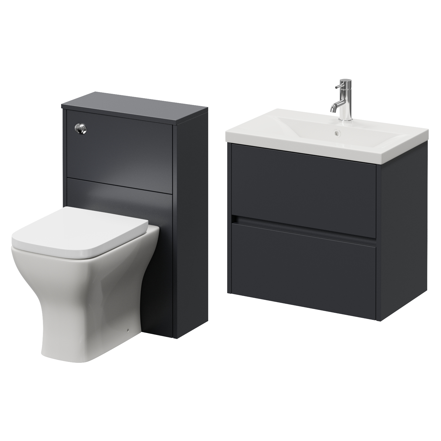 Montego Wall Mounted Vanity Unit and Toilet Suite with Glide Basin