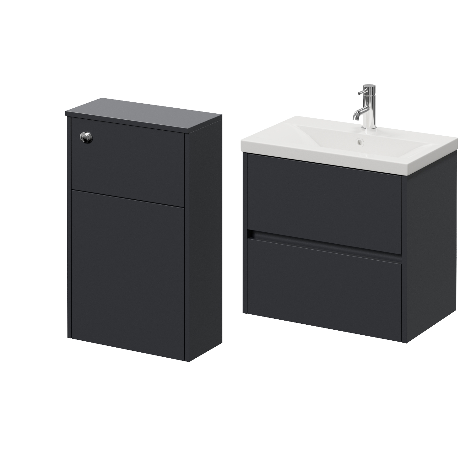 Montego Wall Mounted Vanity Unit and Toilet Suite with Glide Basin