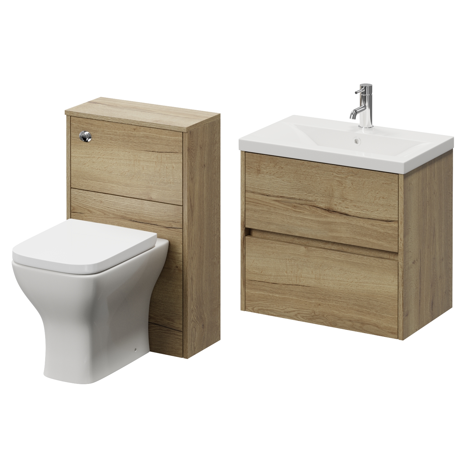 Montego Wall Mounted Vanity Unit and Toilet Suite with Glide Basin