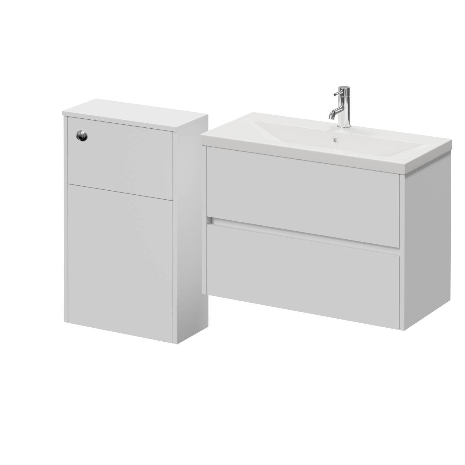 Montego Wall Mounted Vanity Unit and Toilet Suite with Glide Basin