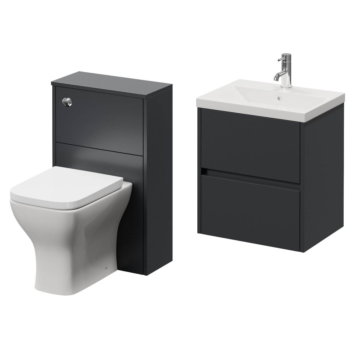 Montego Wall Mounted Vanity Unit and Toilet Suite with Glide Basin