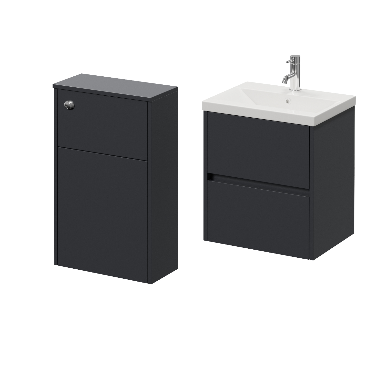 Montego Wall Mounted Vanity Unit and Toilet Suite with Glide Basin