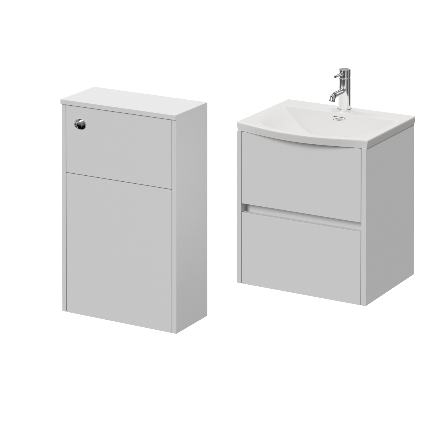 Montego Wall Mounted Vanity Unit and Toilet Suite with Arc Basin