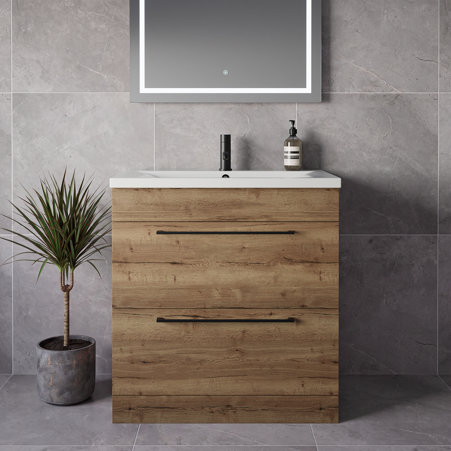 Napoli 460 2 Drawer Vanity Unit with Glide Basin