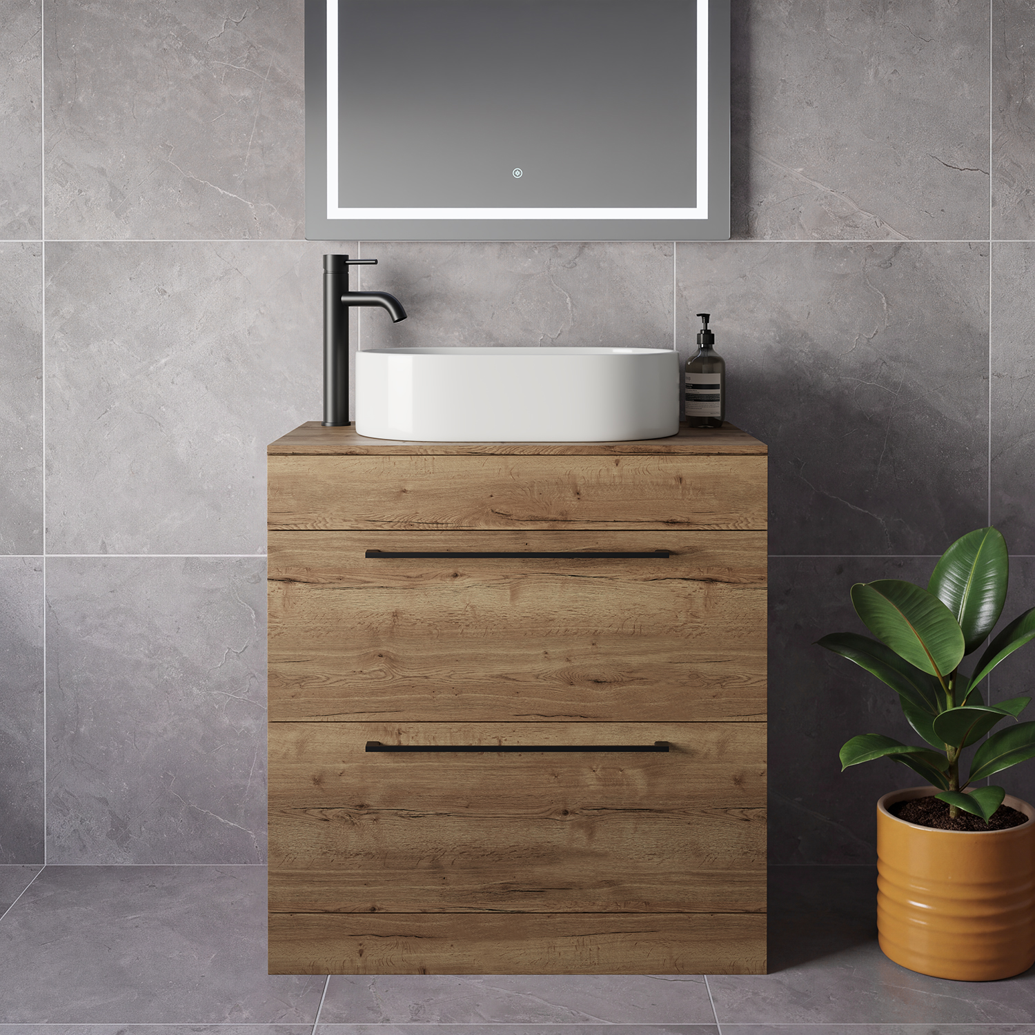 Napoli 460 2 Drawer Vanity Unit for Countertop Basins